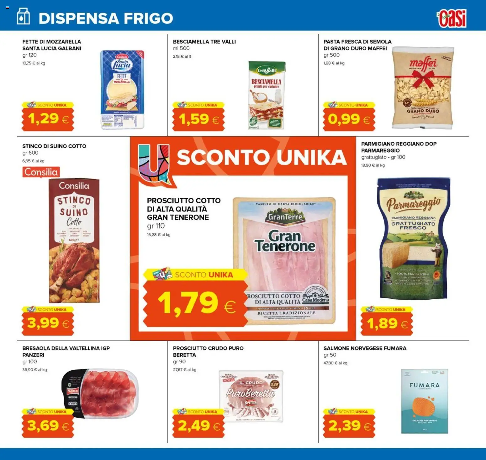 Volantino Oasi del 21.11.2025 | Pagina: 13 | Prodotti: Prosciutto Crudo, Bresaola, Suino, Parmigiano reggiano