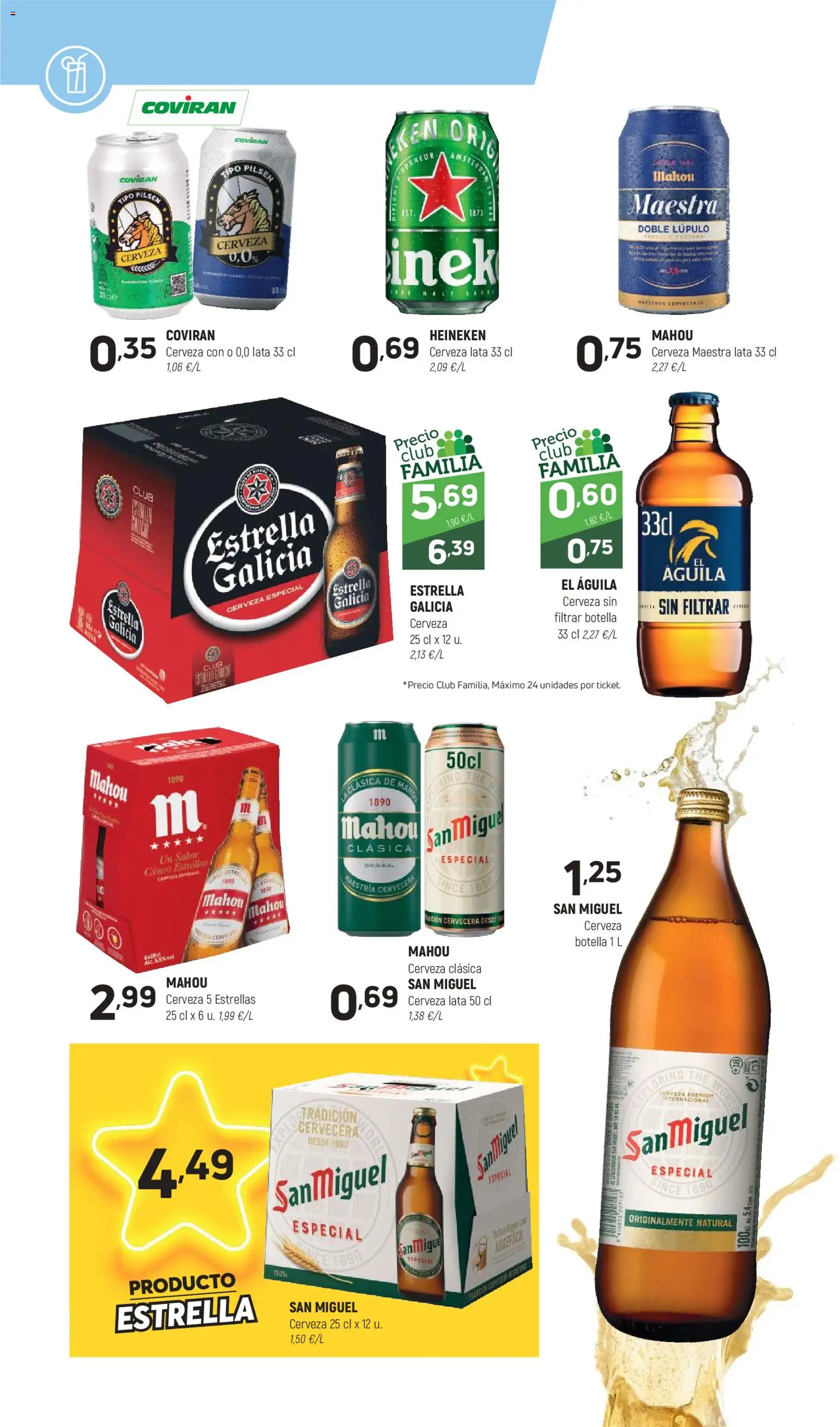 Coviran ofertas │ válido desde el 13.01.2026 | Página: 12 | Productos: Cerveza, Σπανάκι