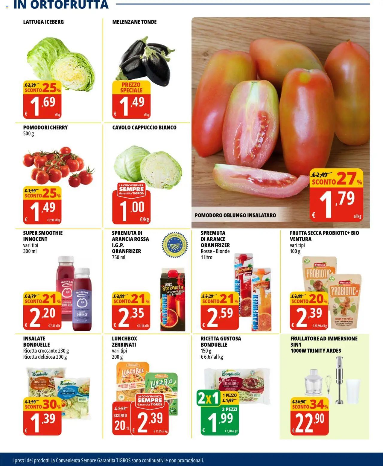 Volantino Tigros del 04.06.2025 | Pagina: 11 | Prodotti: Frutta, Pomodoro, Cappuccio, Arancia