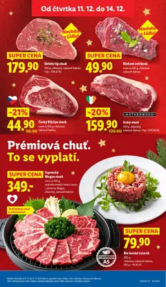 Náhled letáku Bio hovězí tatarák, 200 g, chlazený, vakuově baleno od 11.12.2025 | Strana: 13 | Produkty: Hovězí maso, Steak, Hovězí tatarák, Tatarák