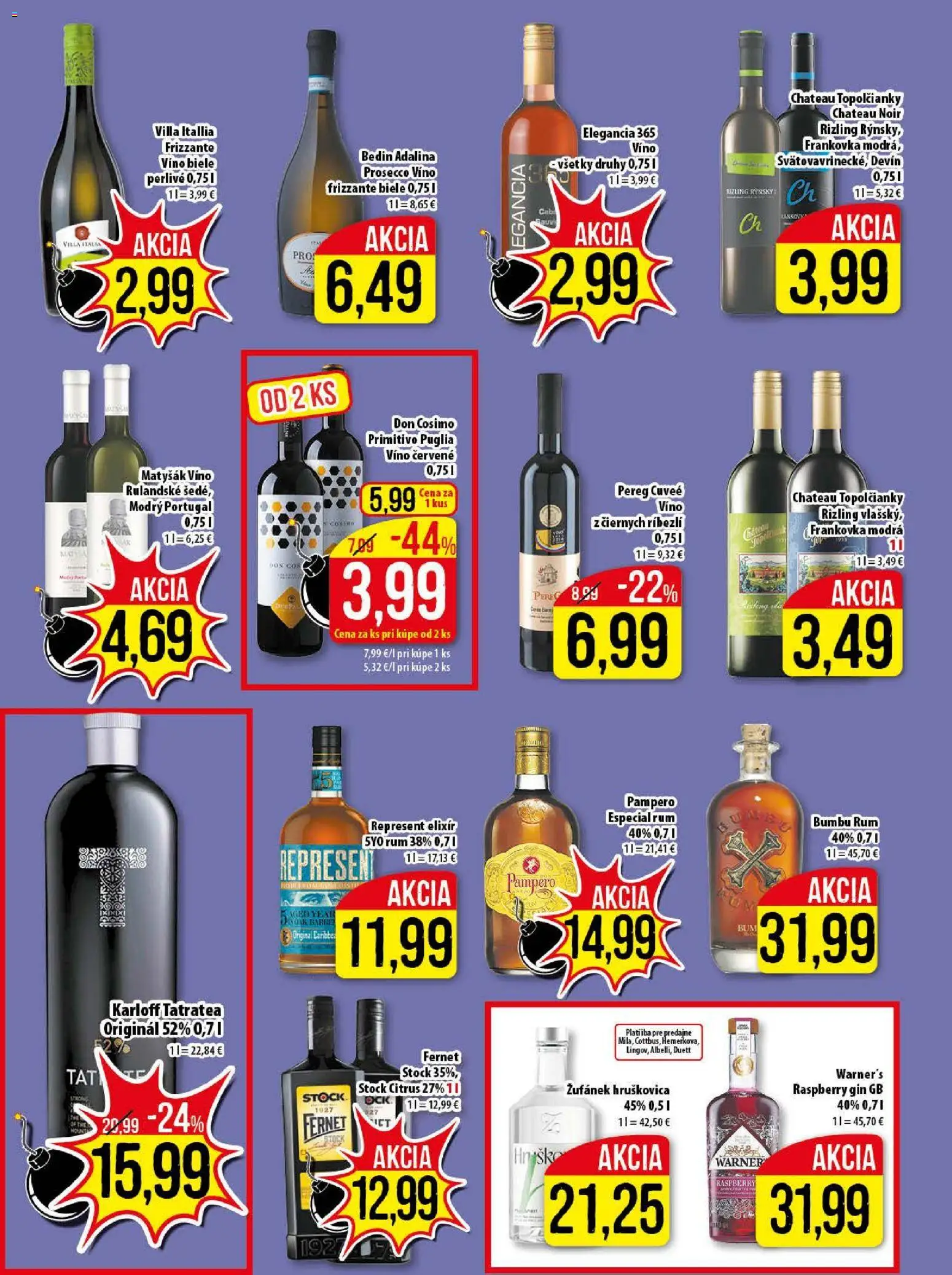 Nové Klas akcie – leták je platný od 16.02.2026 | Strana: 19 | Produkty: Víno, Prosecco, Gin, Rum