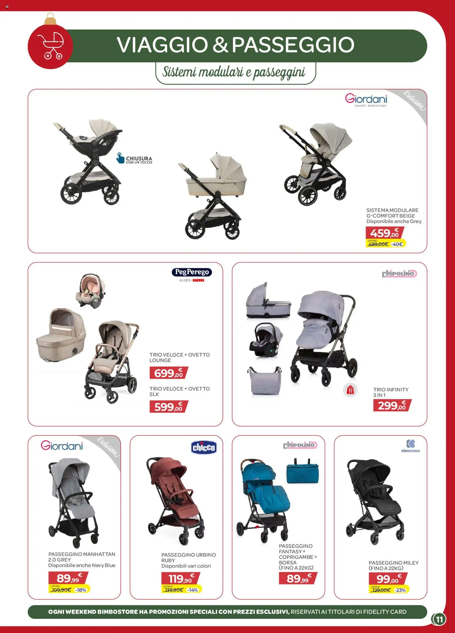 Volantino Bimbo store del 04.12.2025 | Pagina: 11 | Prodotti: Passeggino, Borsa