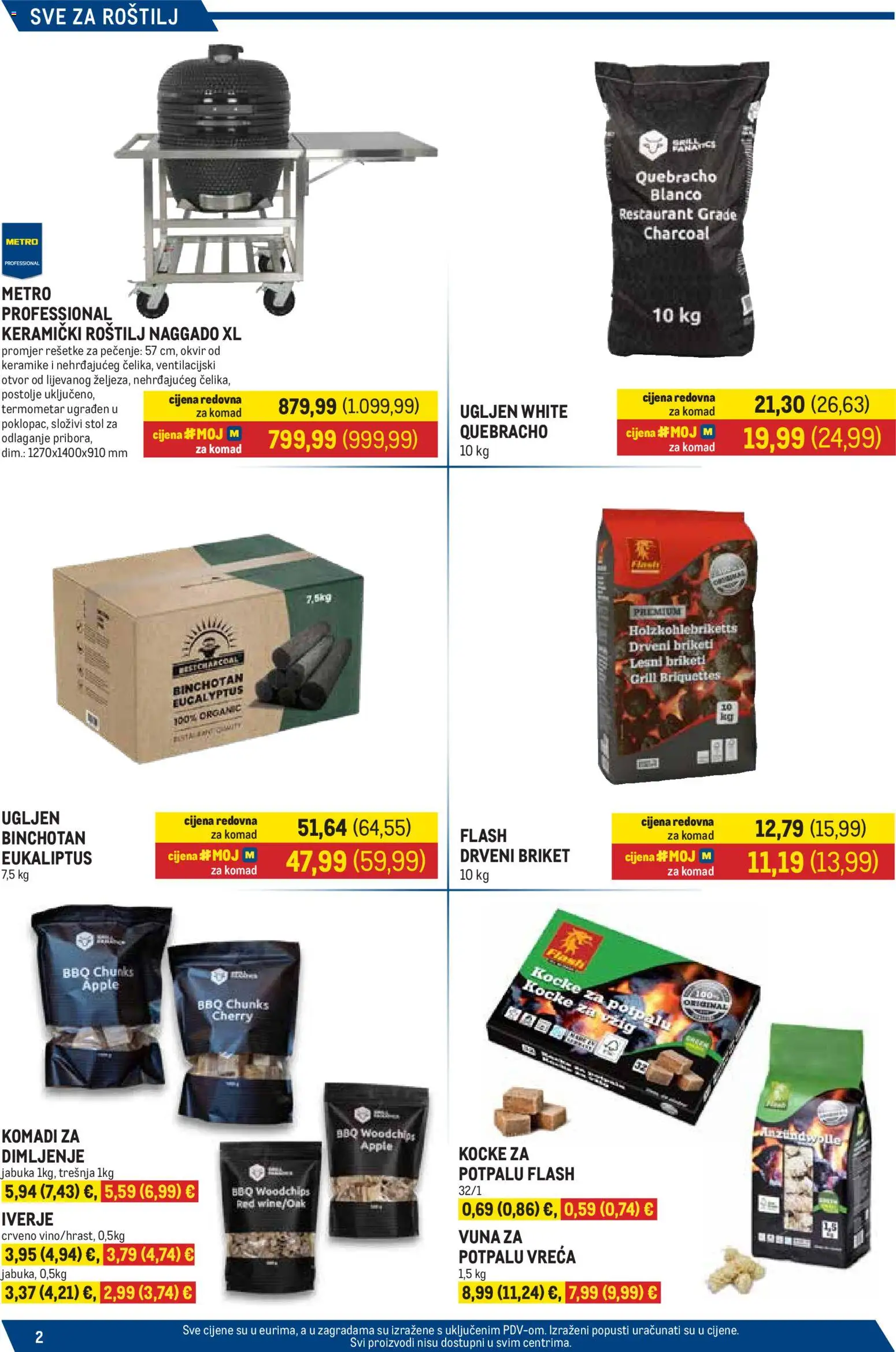 Metro katalog | vrijedi od 16.03.2026 | Stranica: 2 | Proizvodi: Roštilj, Termometar, Stol, Kocke za potpalu