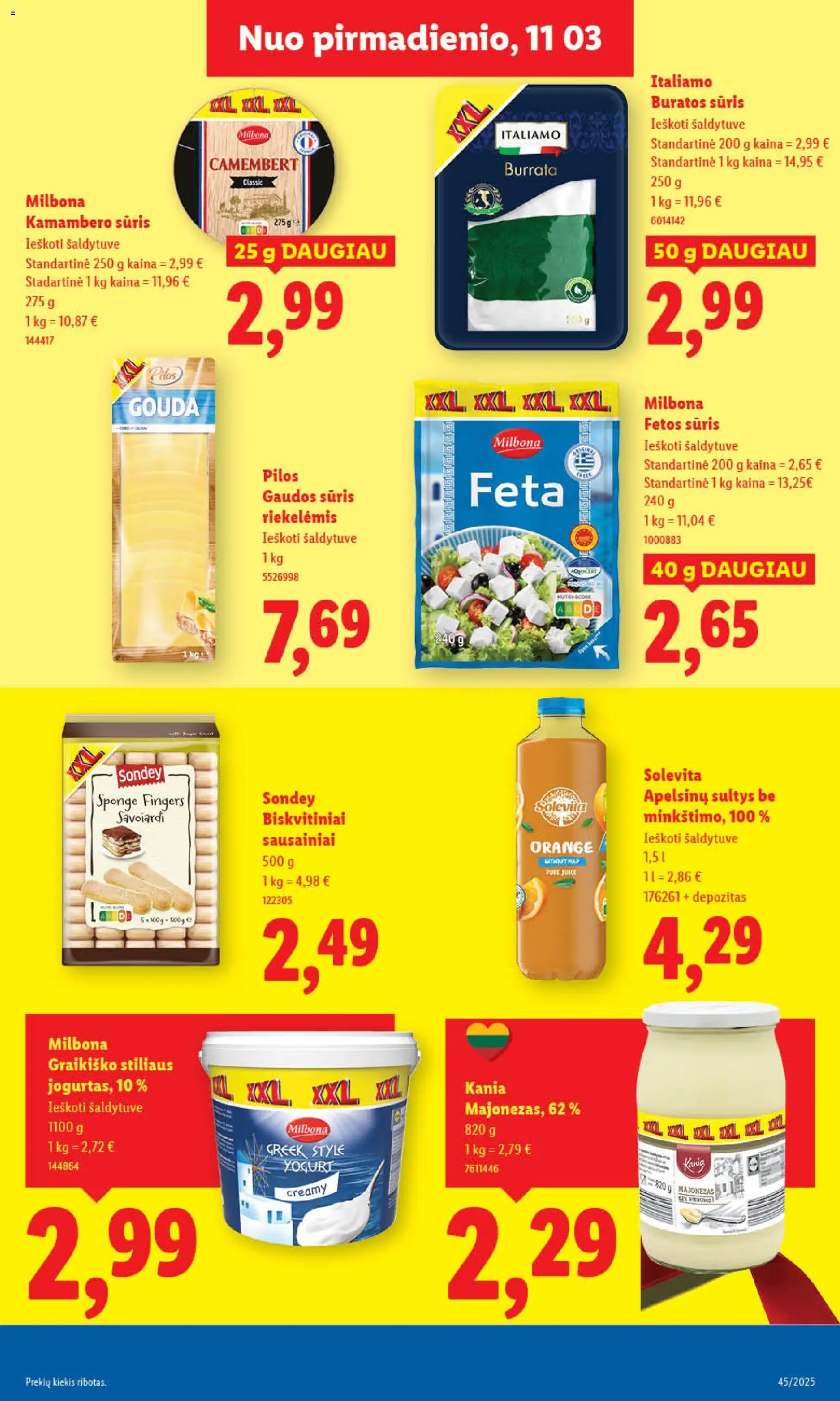 LIDL akcijos nuo 06.11.2025 | Puslapis: 21 | Prekių: Sausainiai, Sūris, Majonezas, Sultys