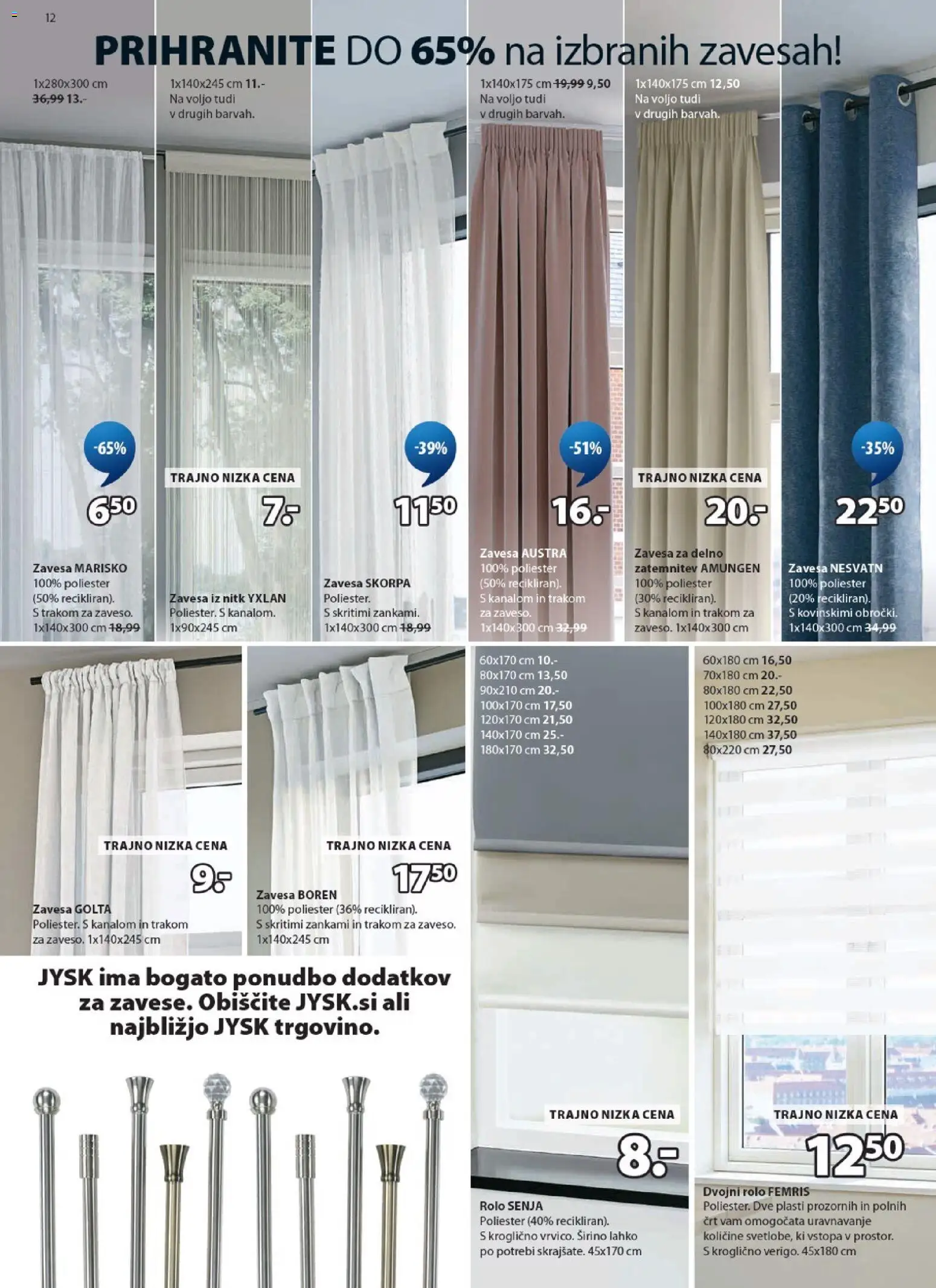 Novi JYSK katalog ponudbe – veljaven od 08.04.2026 | Stran: 12 | Izdelki: Rolo