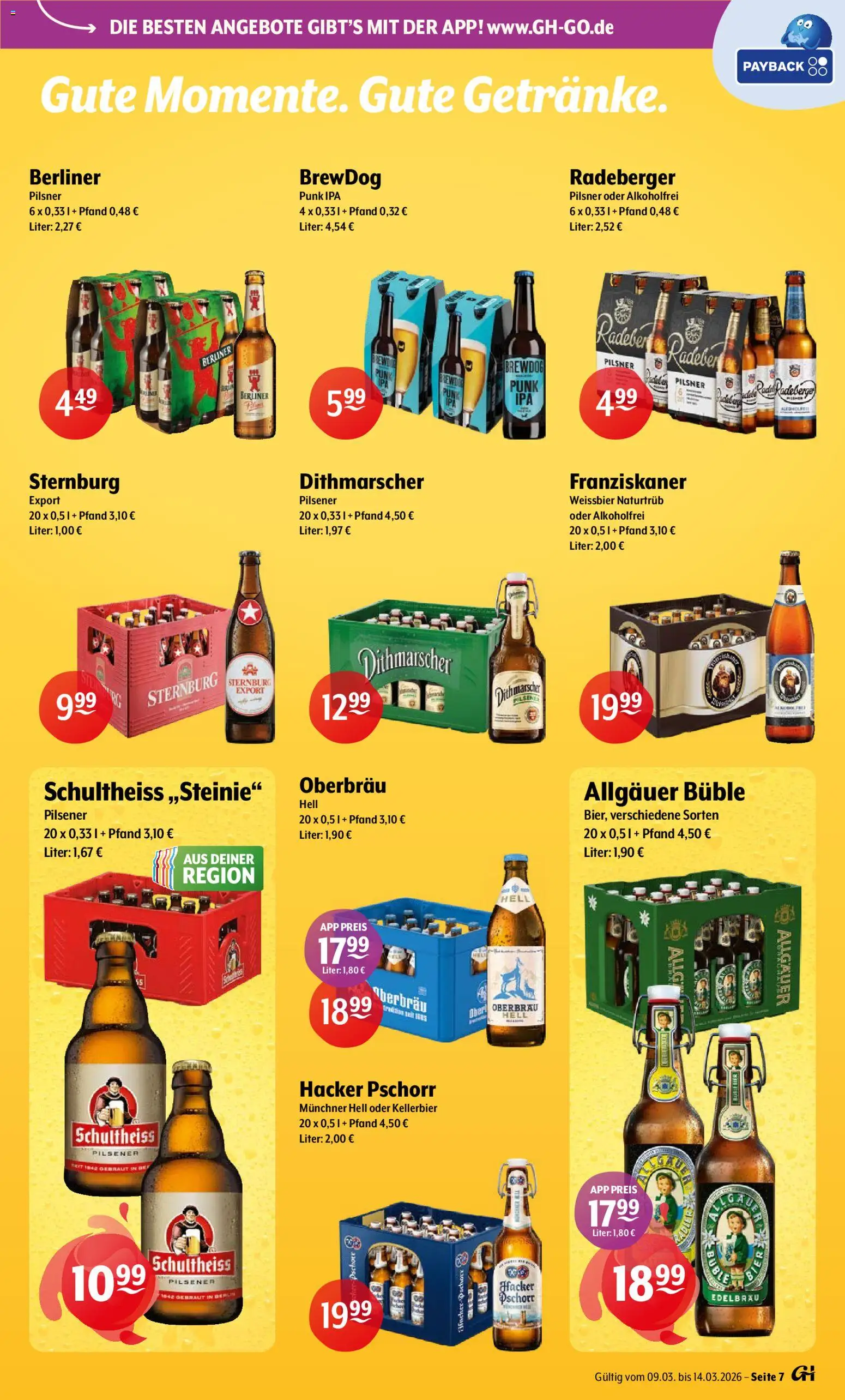 Getränke Hoffmann - Berlin – gültig ab 09.03.2026 | Seite: 7 | Produkte: Berliner, Franziskaner, Bier, Weißbier
