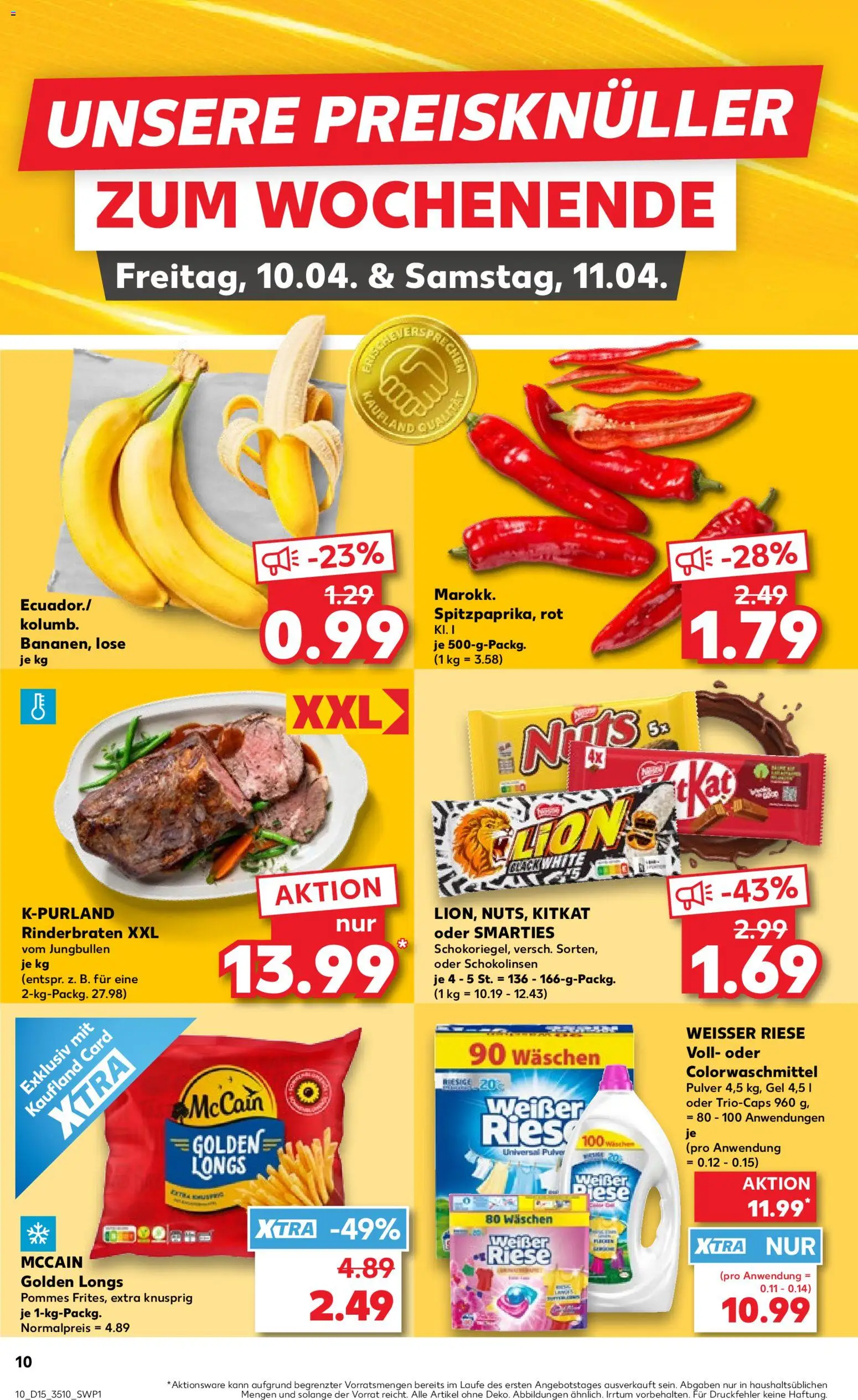 Kaufland Prospekt Zeitz	 – gültig ab 09.04.2026 | Seite: 10 | Produkte: Smarties, Pommes, McCain, Chili