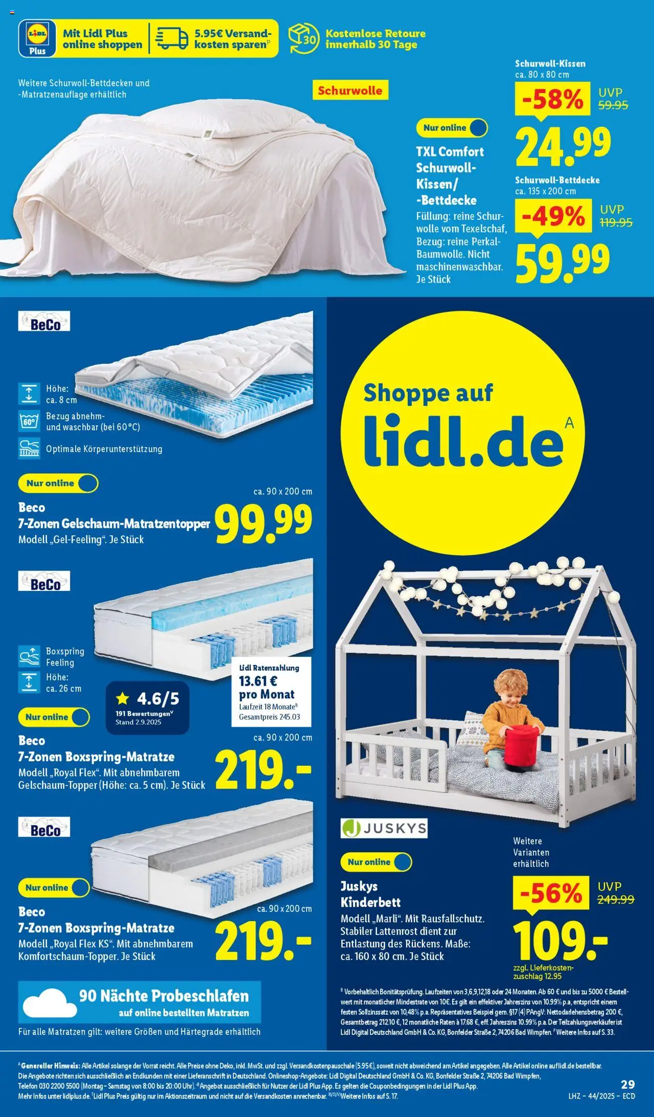 Lidl - Prospekt – gültig ab 27.10.2025 | Seite: 23 | Produkte: Lattenrost, Bad, Bettdecke, Telefon