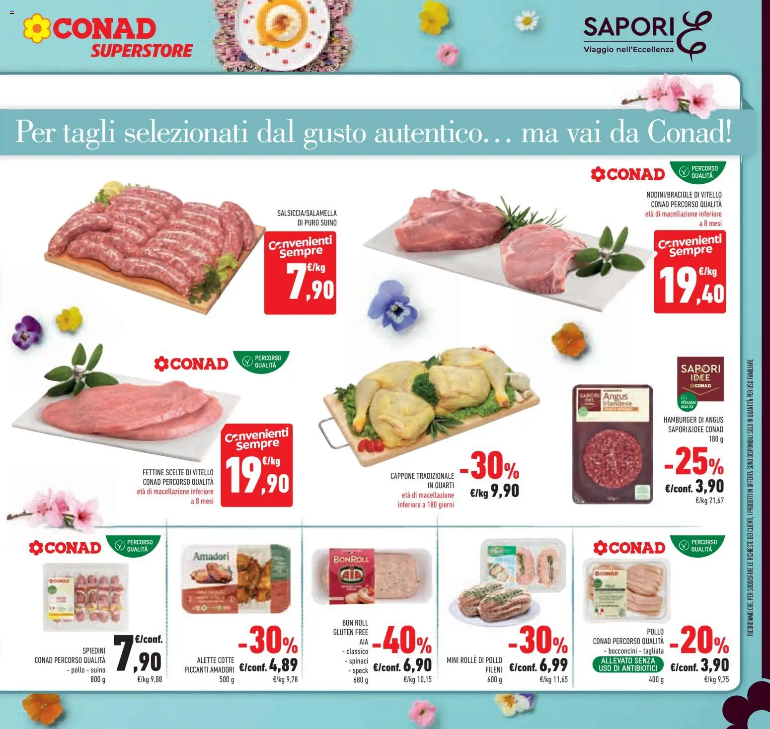 Volantino Conad del 25.03.2026 | Pagina: 11 | Prodotti: Speck, Pollo, Hamburger, Spiedini