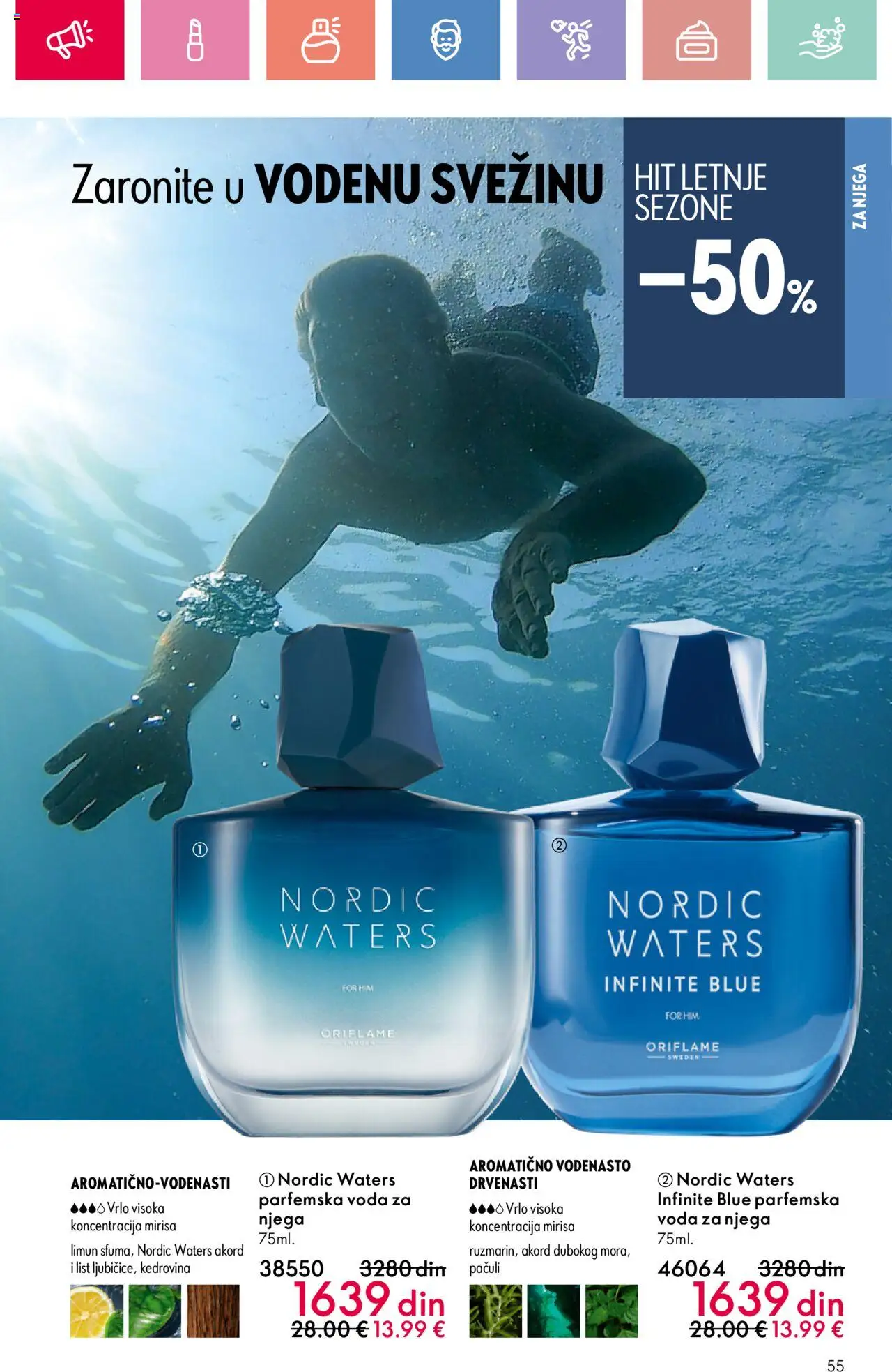 Oriflame katalog - važi od 22.06.2025 | Strana: 55 | Proizvode: Voda, Limun