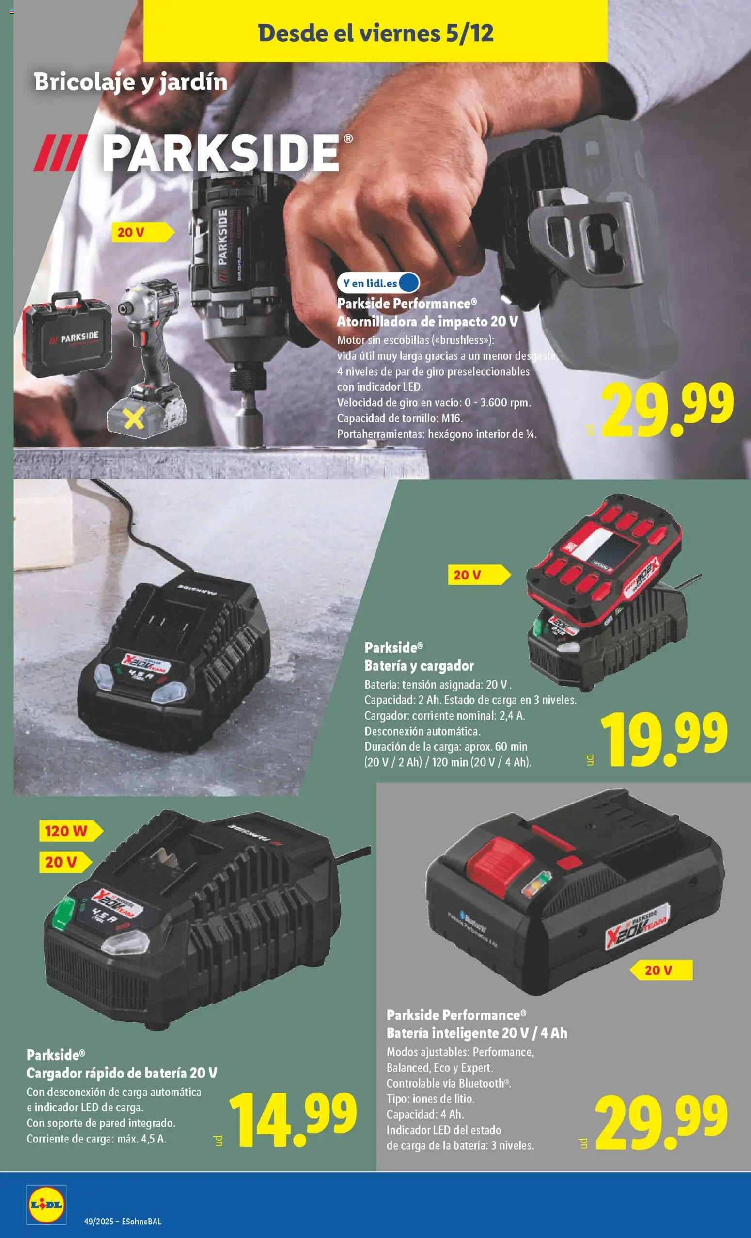 Lidl folleto de bazar │ válido desde el 01.12.2025 | Página: 36 | Productos: Batería