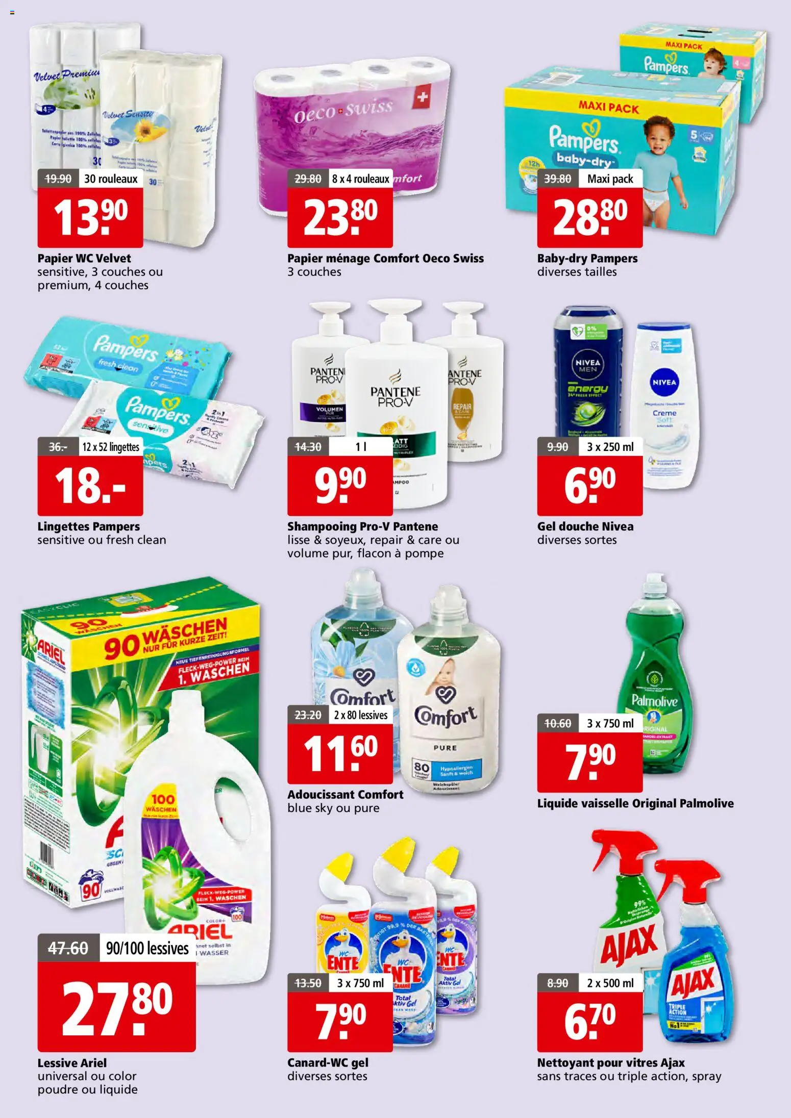 Aligro Aktionen 2000 Chavannes, Matran, Genf, Sitten – gültig ab 26.11.2026 | Seite: 10 | Produkte: Toilette, Weichspüler, Wasser, Pampers