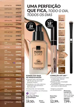 Pré-visualização Catálogo Avon Campanha 3 válido de 01.03.2026 | Página: 58 | Produtos: Pincel, Maquilhagem, Corretor, Base