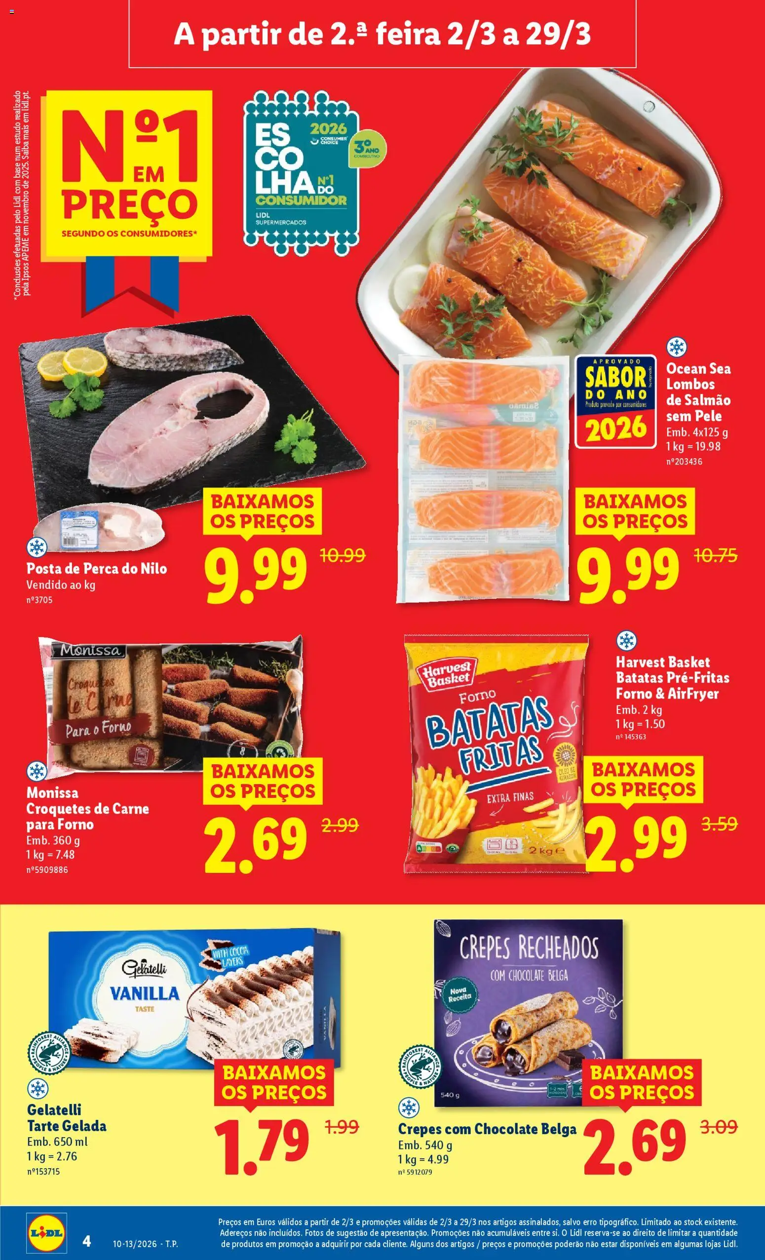 Lidl folheto │ válido de 02.03.2026 | Página: 4 | Produtos: Forno, Chocolate, Tarte, Carne