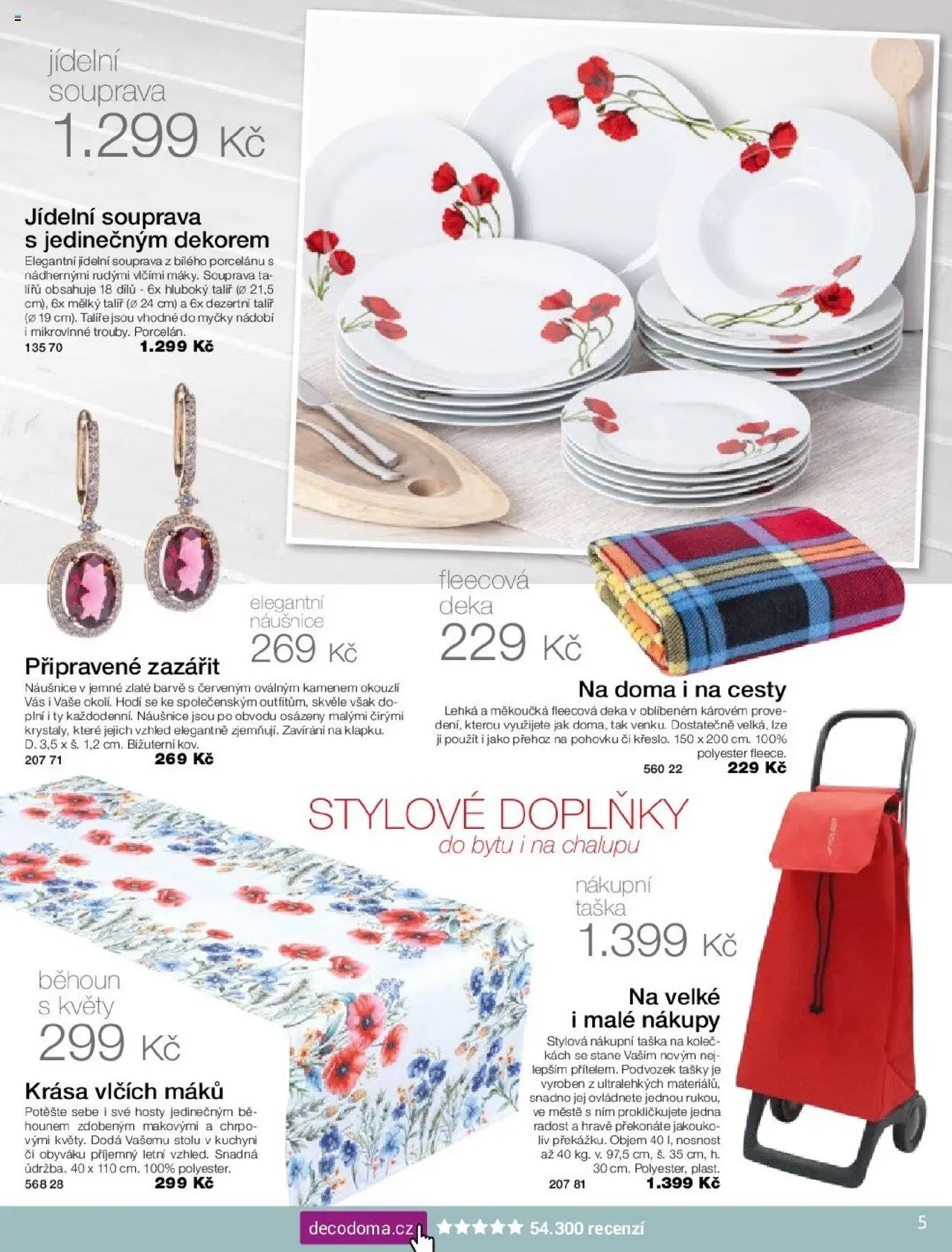 Decodoma katalog Léto 2025 od 17.04.2025 | Strana: 5 | Produkty: Přehoz, Nádobí, Fleecová deka, Běhoun