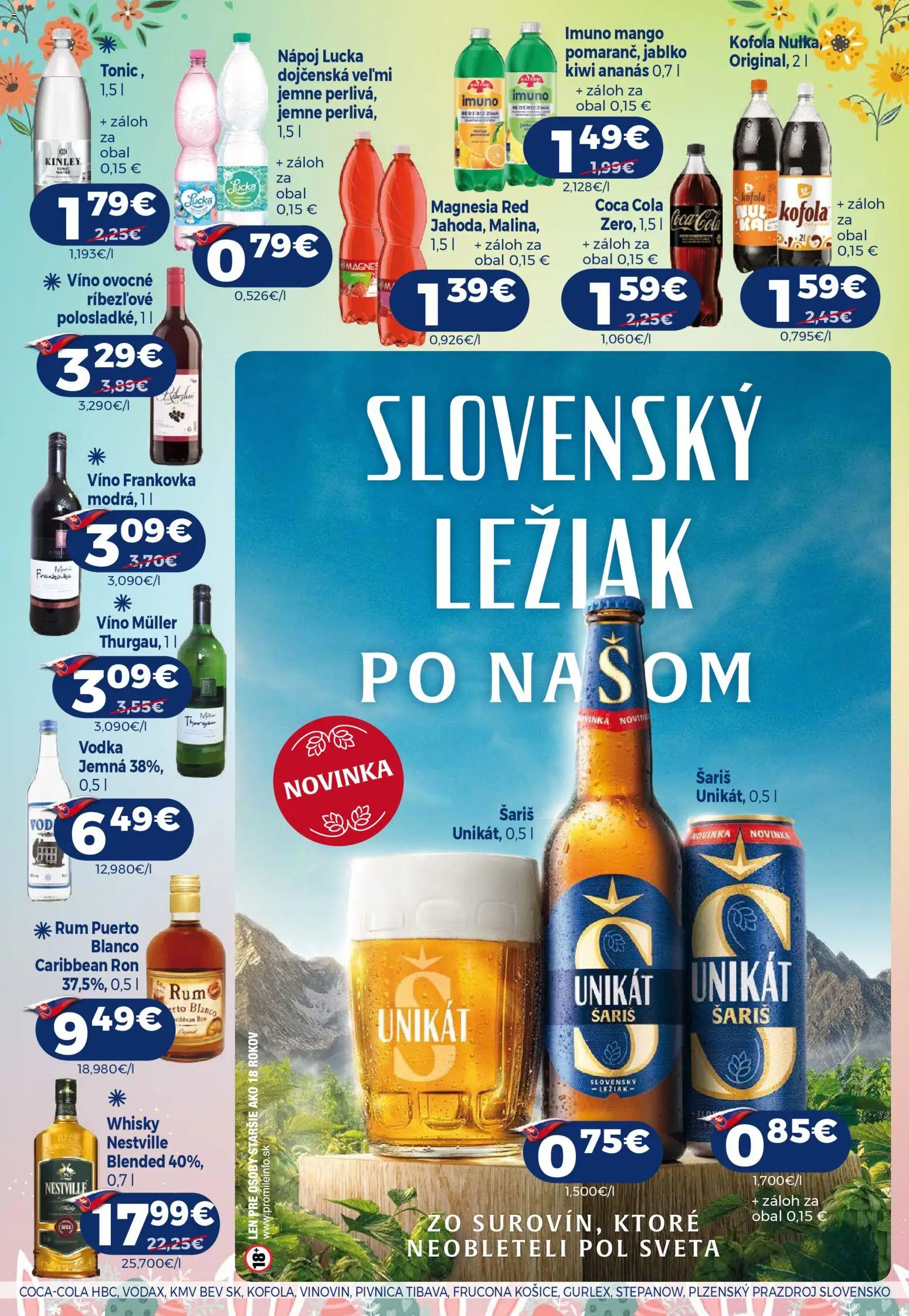 Nové Milk Agro akcie – leták je platný od 18.03.2026 | Strana: 14 | Produkty: Víno, Lucka, Magnesia, Kiwi
