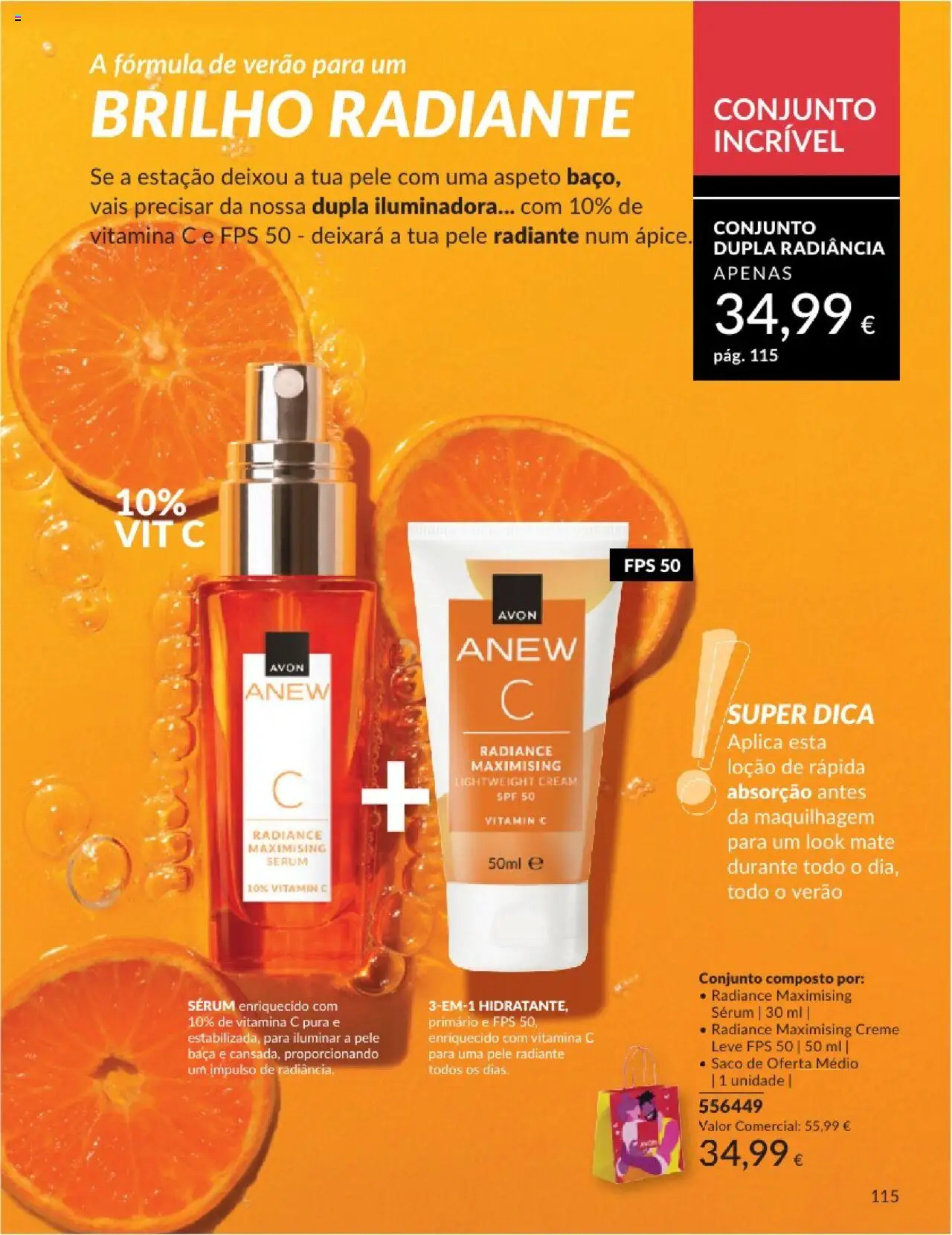 Catálogo Avon Campanha 8 │ válido de 01.08.2025 | Página: 115 | Produtos: Maquilhagem, Sérum, Vitamina c, Creme