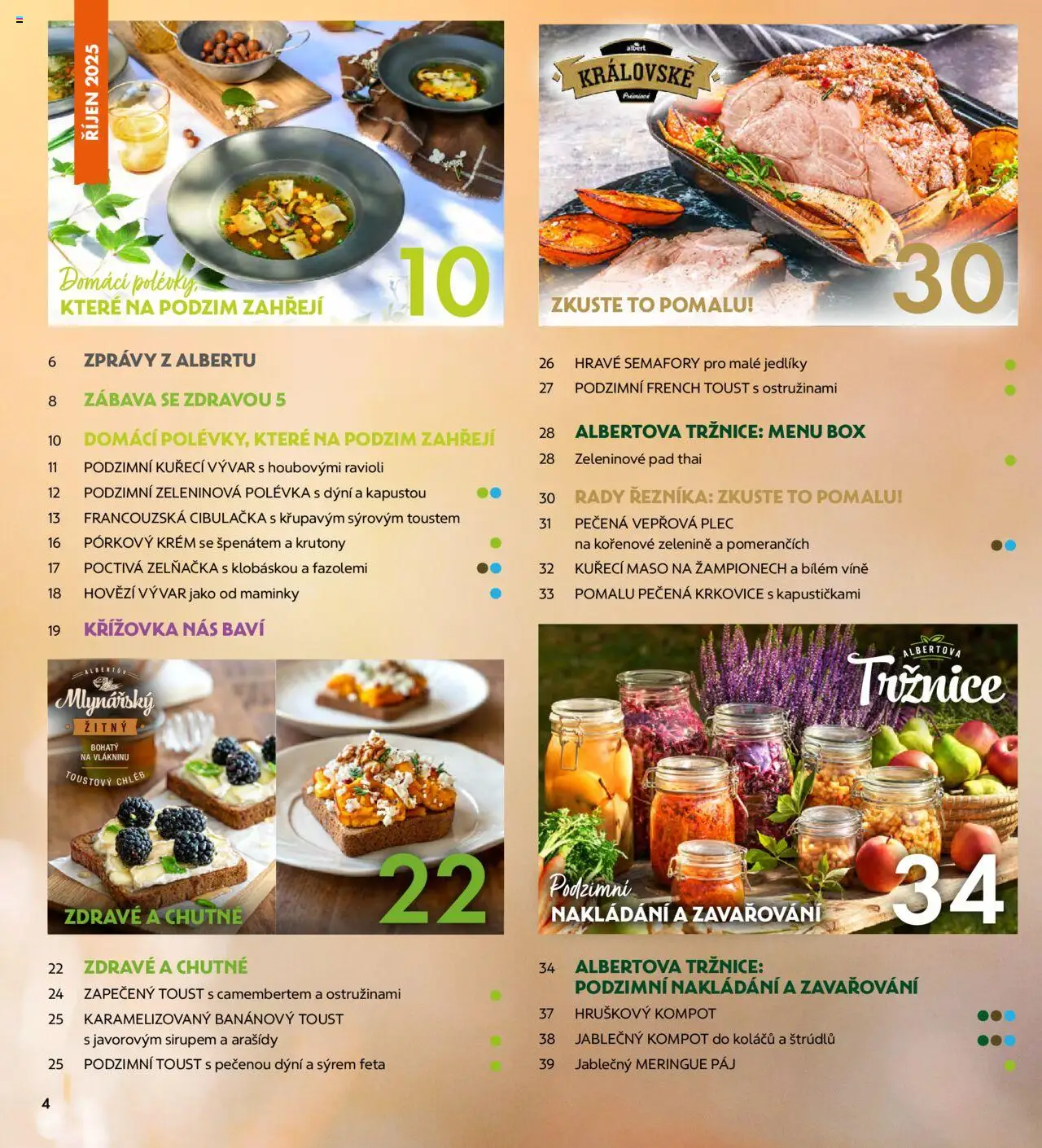 Albert magazín od 01.10.2025 | Strana: 4 | Produkty: Kompot, Krém, Arašídy, Ravioli