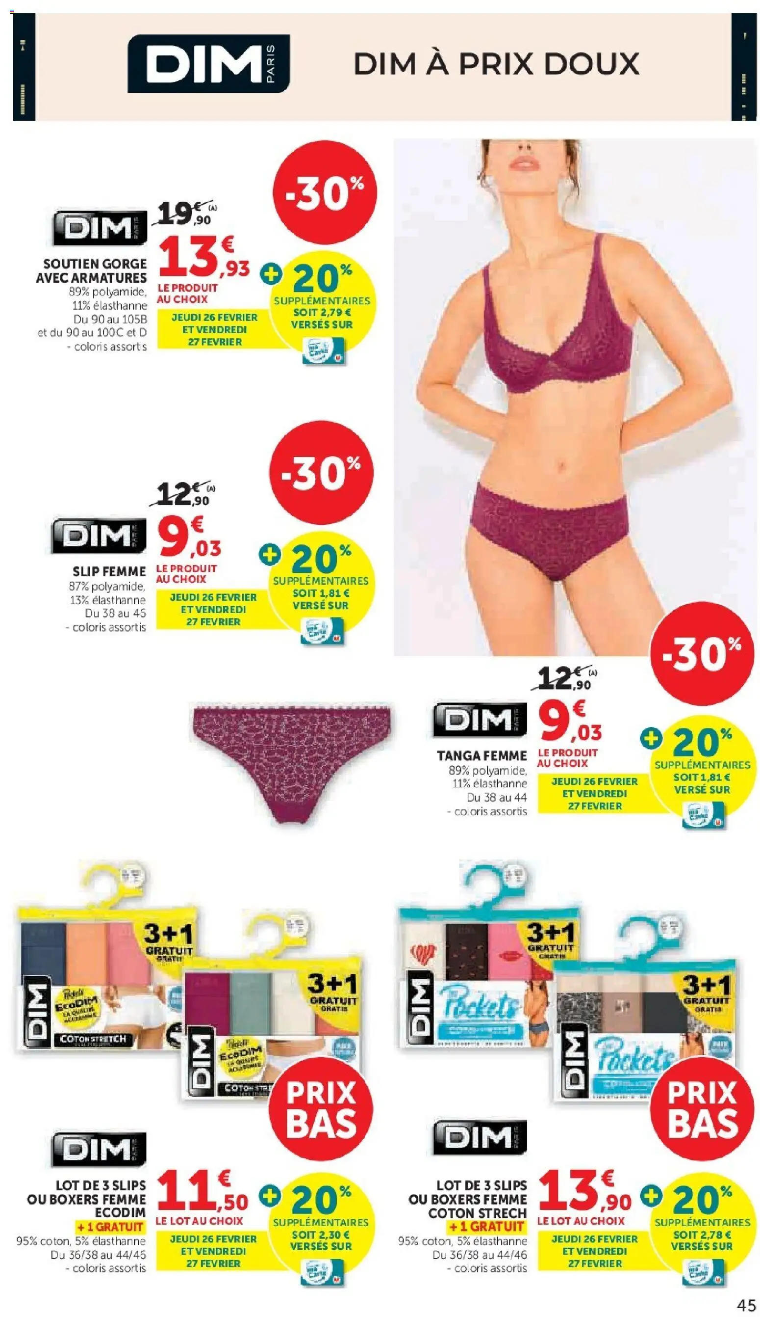 {H1} | Page: 45 | Produits: Coton, Slips