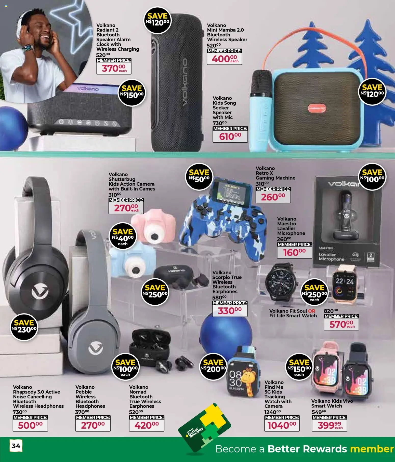 New Dis-Chem catalogue – valid from 29.10.2025 | Page: 34 | Products: Earphones, Camera, Alarm clock, Headphones