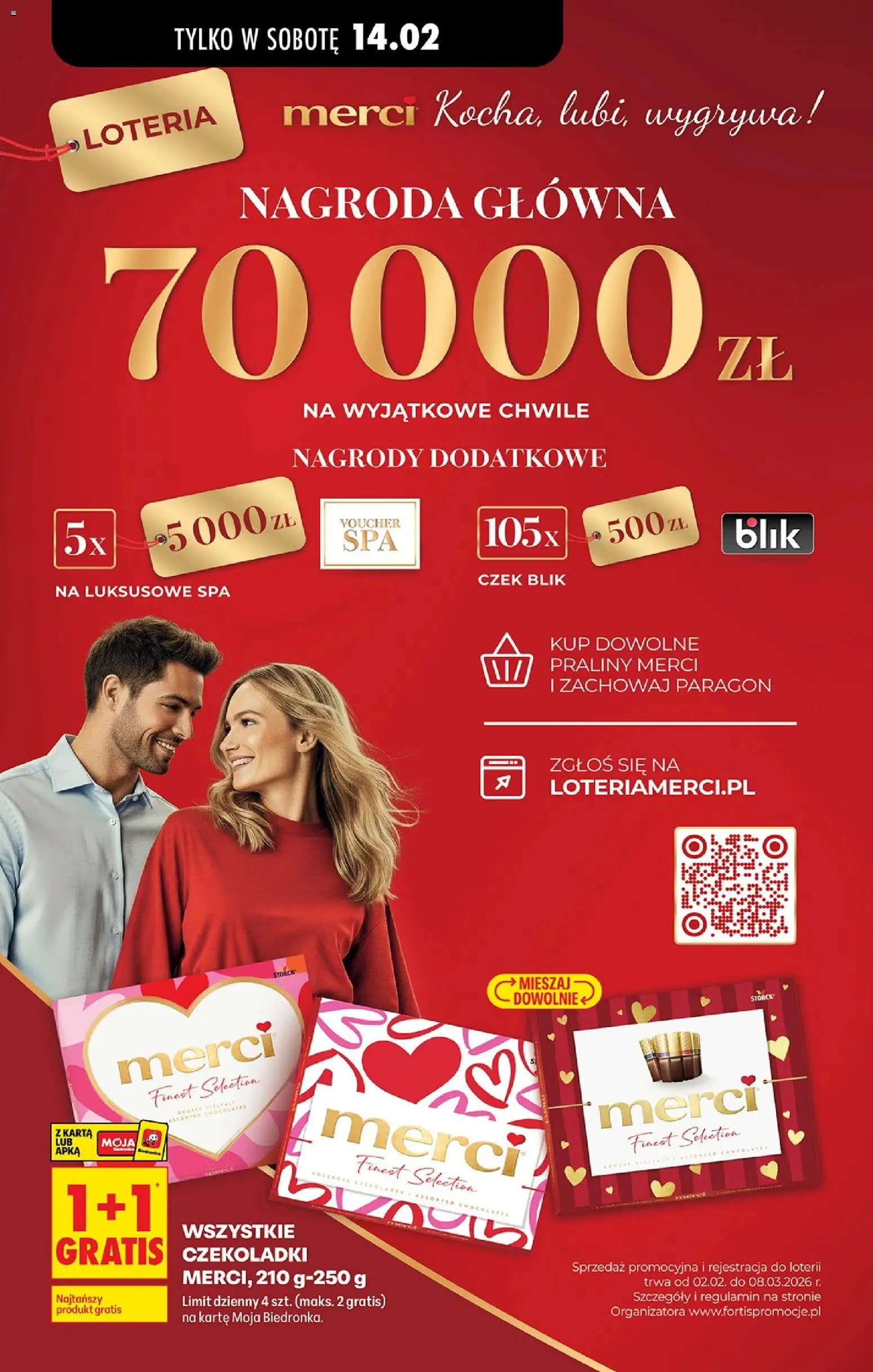 Biedronka gazetka - Oferta w tym tygodniu od 12.02.2026 | Strona: 60 | Produkty: Karta, Czekoladki, Praliny, Merci