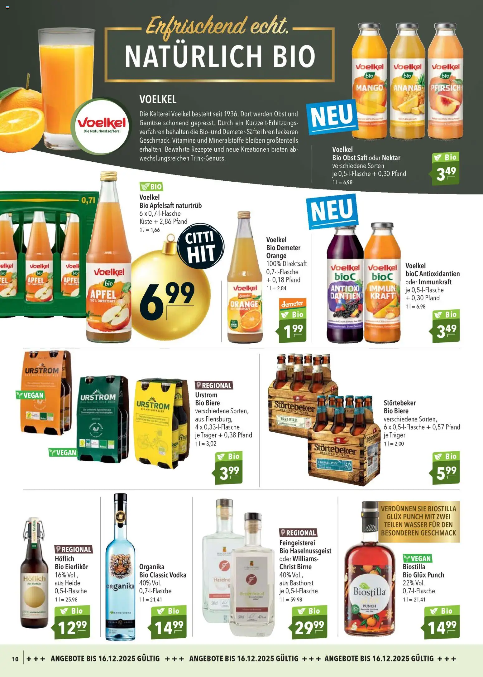 CITTI Markt Bio logisch! – gültig ab 03.12.2025 | Seite: 10 | Produkte: Ananas, Mango, Saft, Vodka