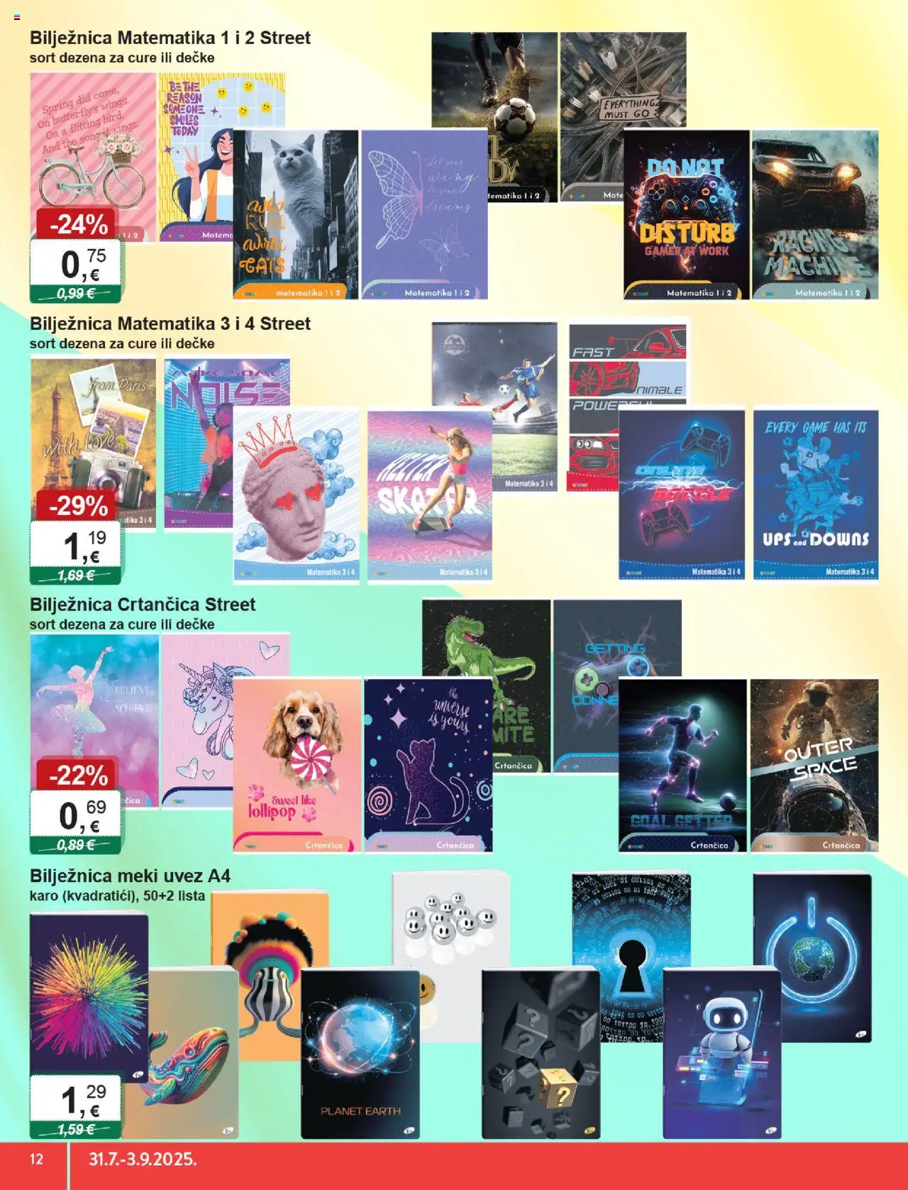 KTC katalog | vrijedi od 31.07.2025 | Stranica: 12 | Proizvodi: Bilježnica, Crtančica