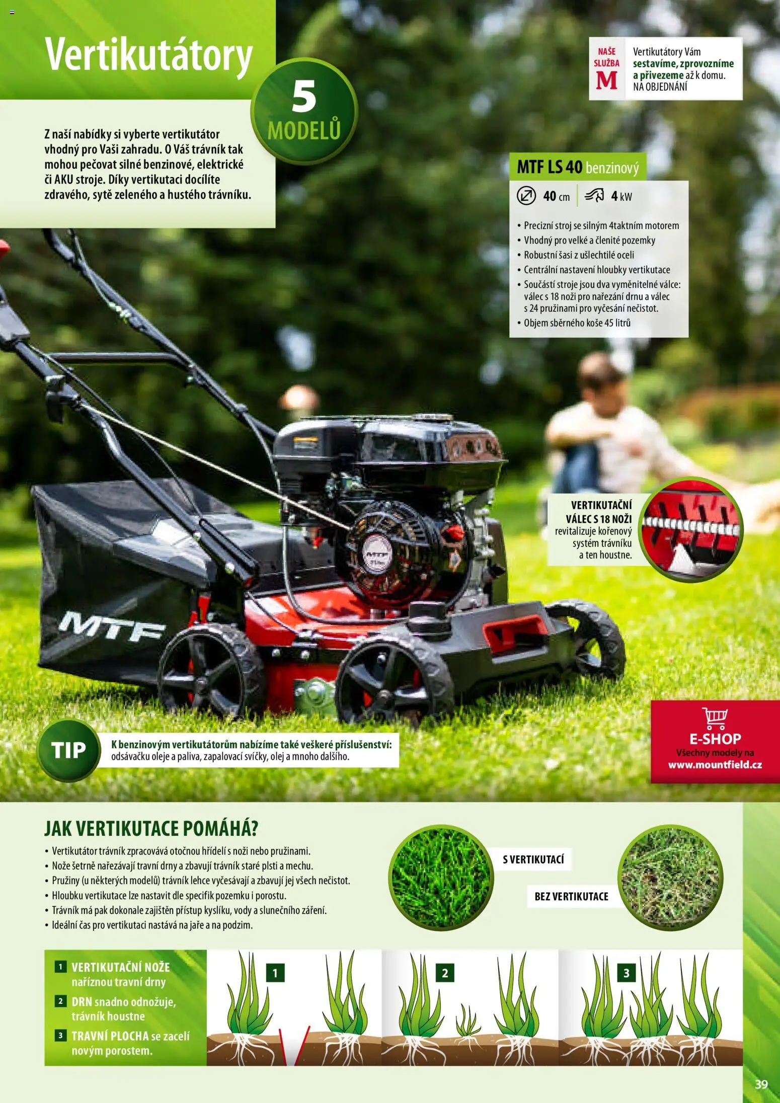 Mountfield katalog od 02.04.2026 | Strana: 39 | Produkty: Oleje, Vertikutátor, Olej, Modely