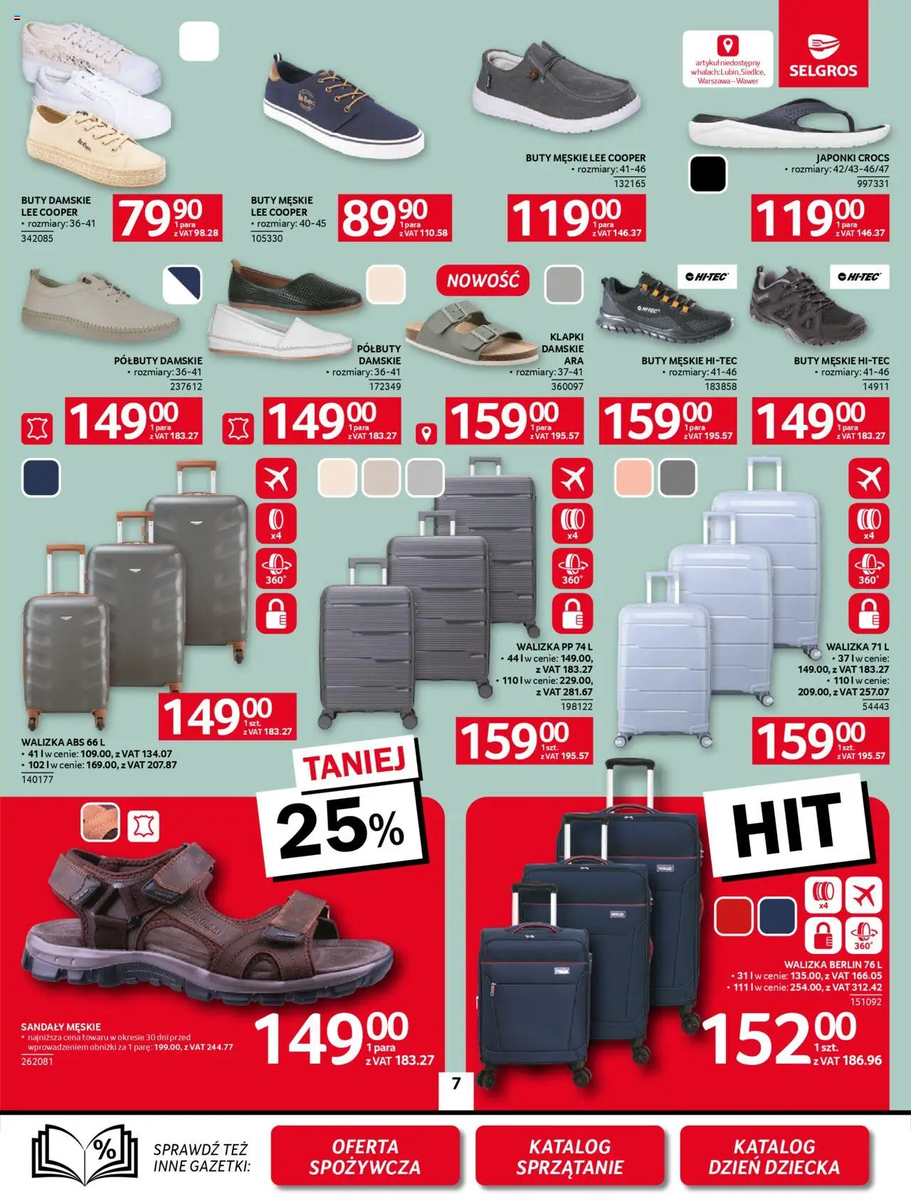 Selgros cash&carry Gazetka - Oferta przemysłowa od 22.05.2025 | Strona: 9 | Produkty: Klapki, Japonki, Klapki damskie, Buty męskie