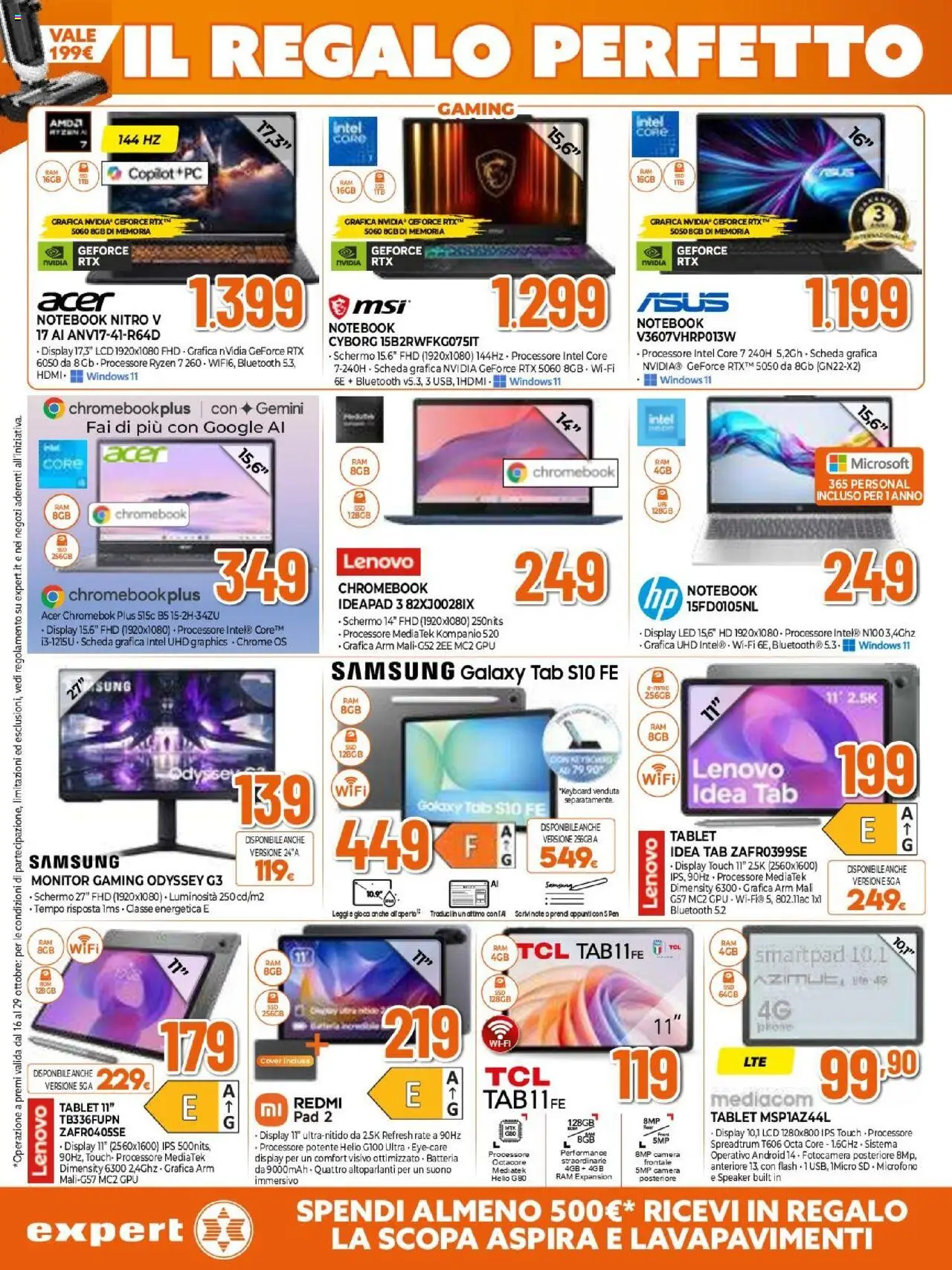 Volantino Expert del 16.10.2025 | Pagina: 18 | Prodotti: Notebook, Samsung Galaxy, Tablet, Speaker