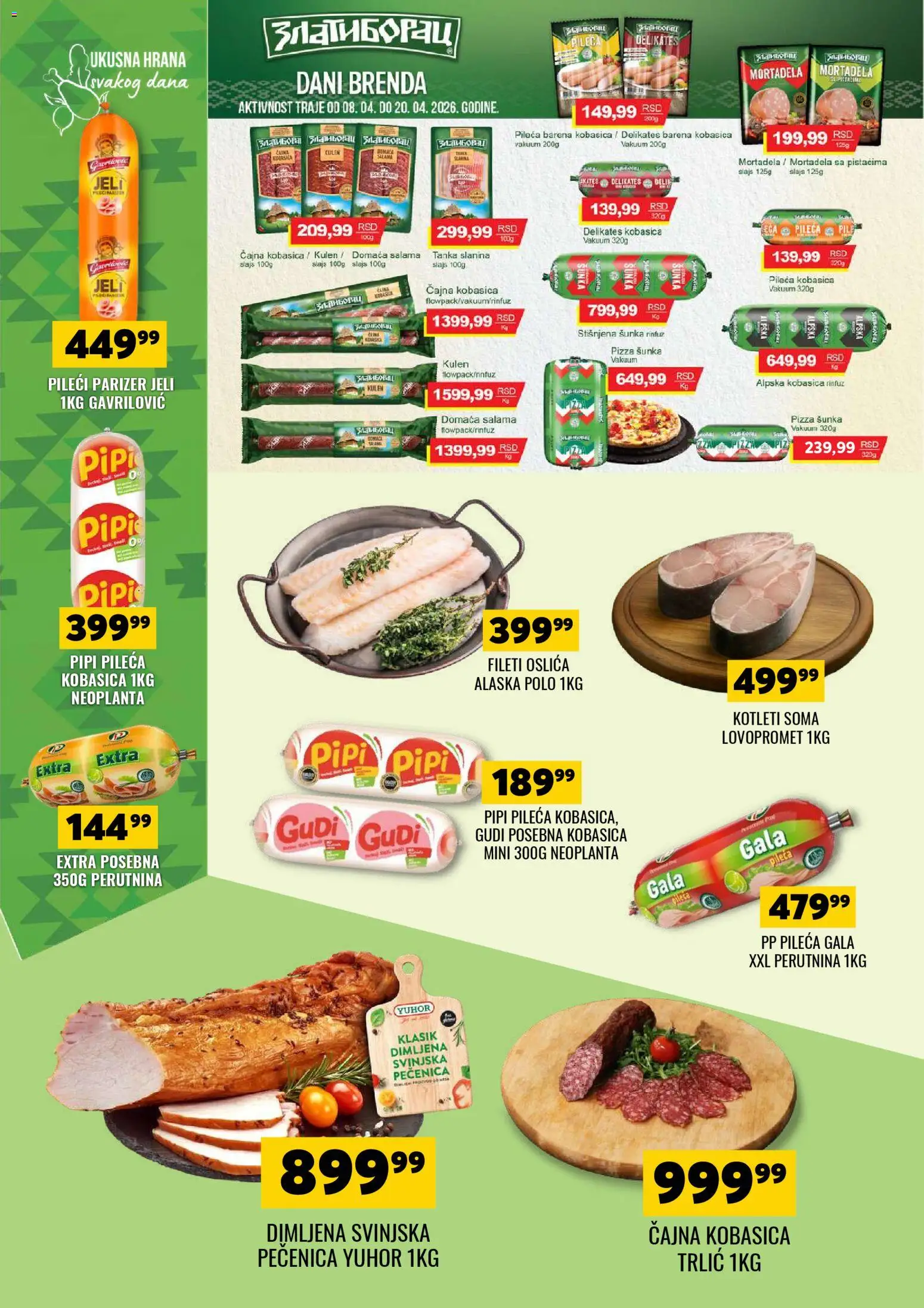 Tekijanka katalog - važi od 08.04.2026 | Strana: 8 | Proizvode: Kulen, Mortadela, Šunka, Pečenica