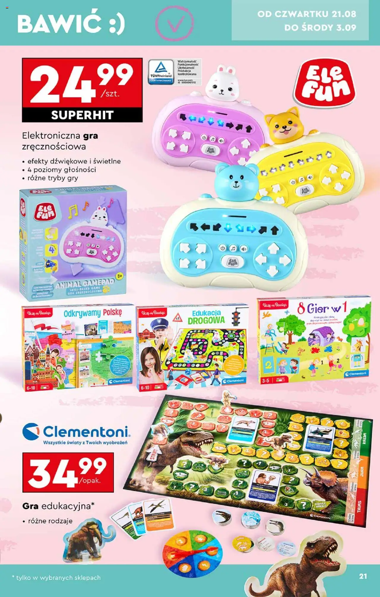 Biedronka gazetka - Hity i inspiracje od 18.08.2025 | Strona: 21 | Produkty: Gra, Gry