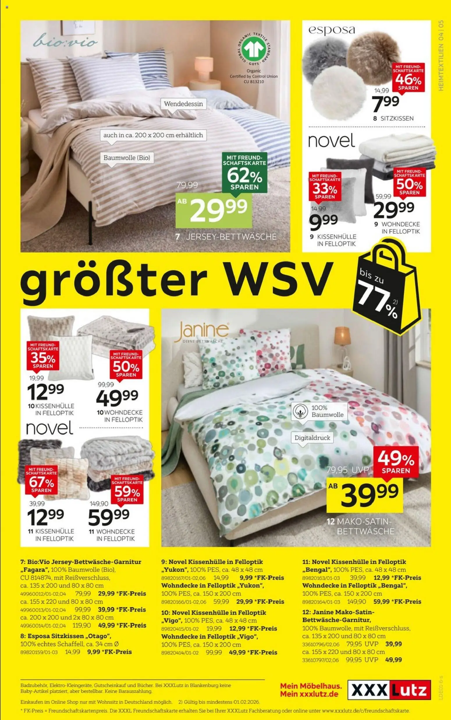 XXXL Lutz Deutschlands größter WSV – gültig ab 18.01.2026 | Seite: 5 | Produkte: Bettwäsche