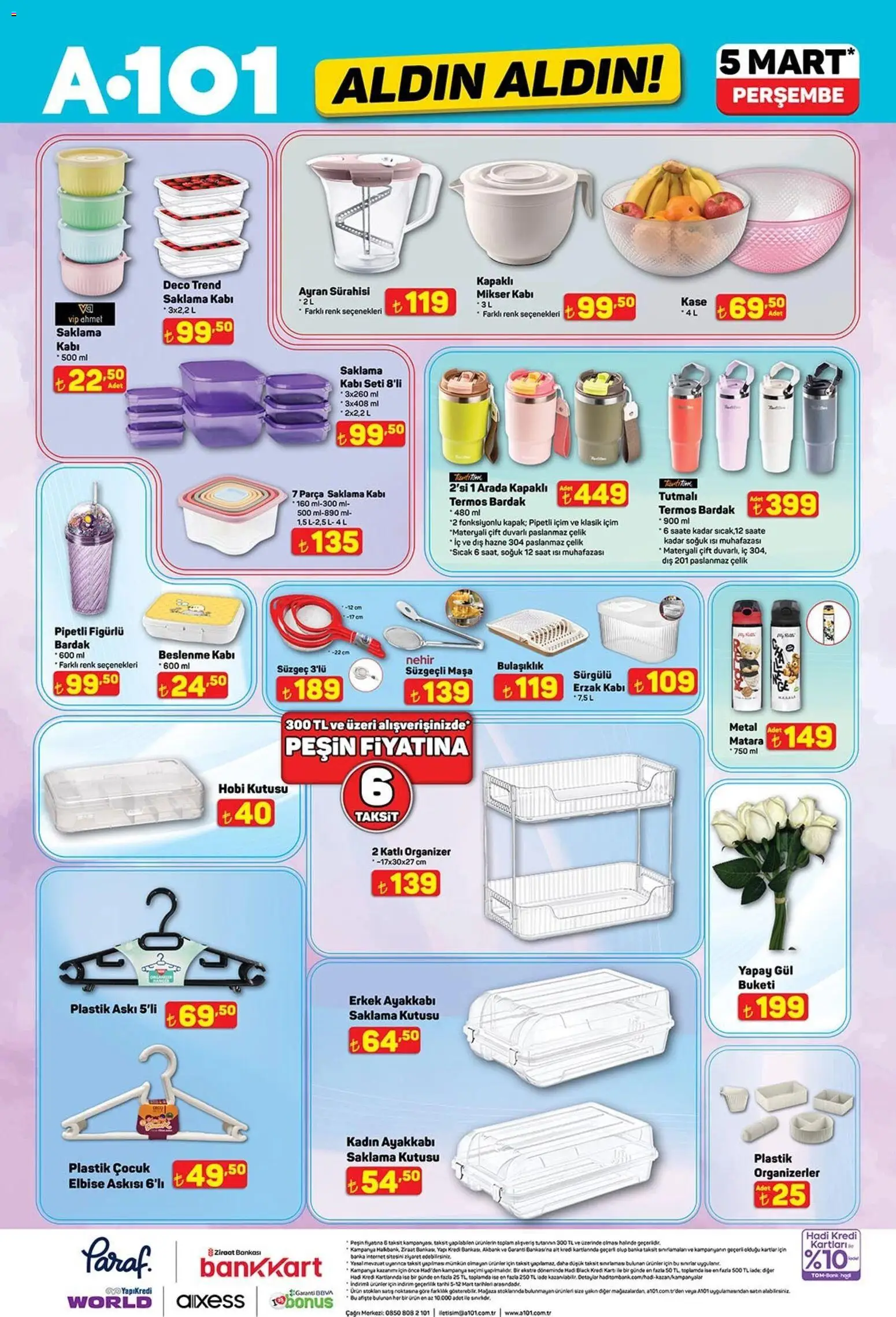 A101 Katalog - Aldın Aldın - 05.03.2026 tarihinden itibaren geçerlidir | Sayfa: 9 | Ürünler: Mikser, Elbise askısı, Zselatin, Saklama kutusu