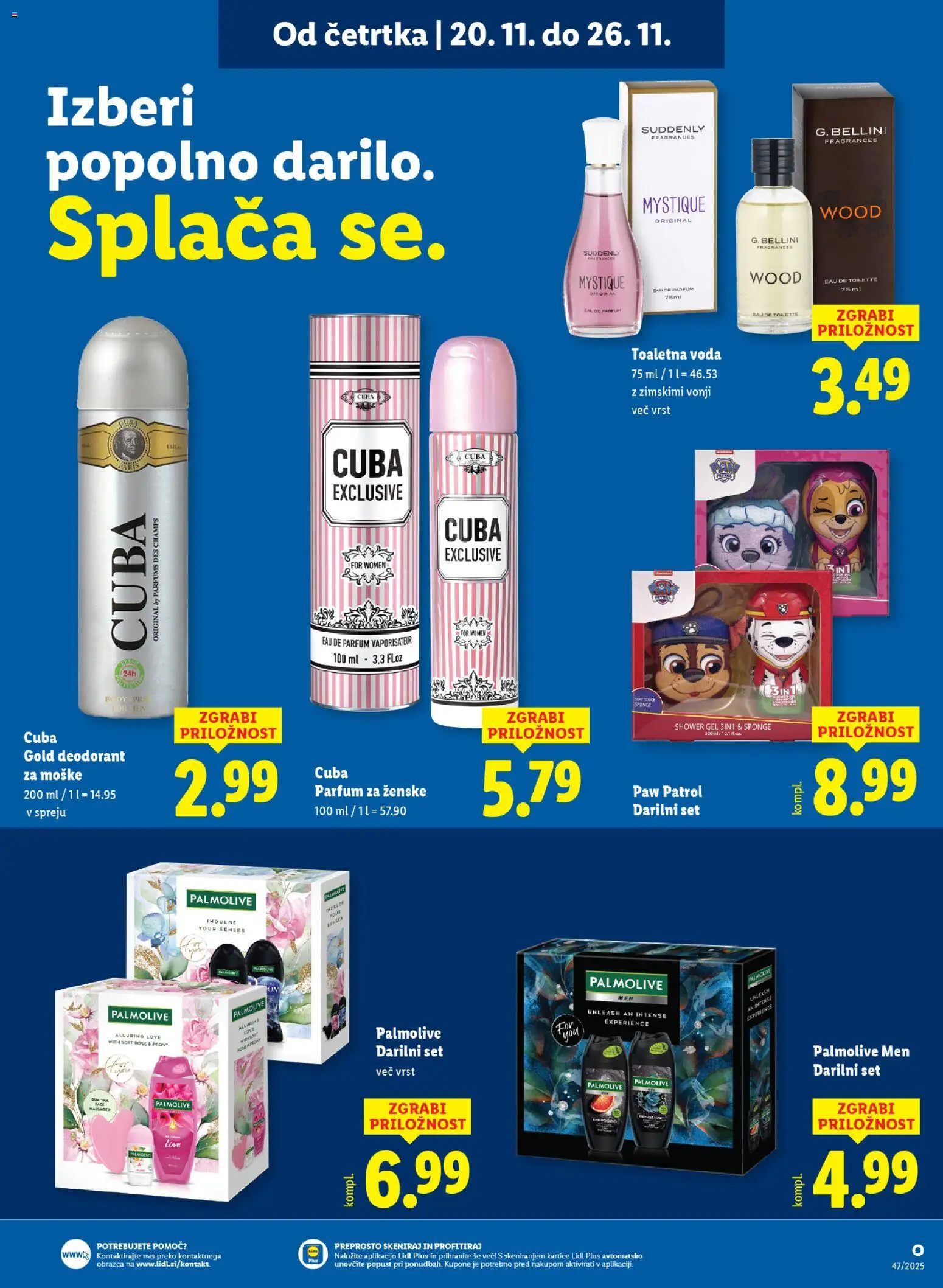 Novi Lidl katalog ponudbe – veljaven od 24.11.2025 | Stran: 15 | Izdelki: Parfum, Deodorant, Voda, Toaletna voda