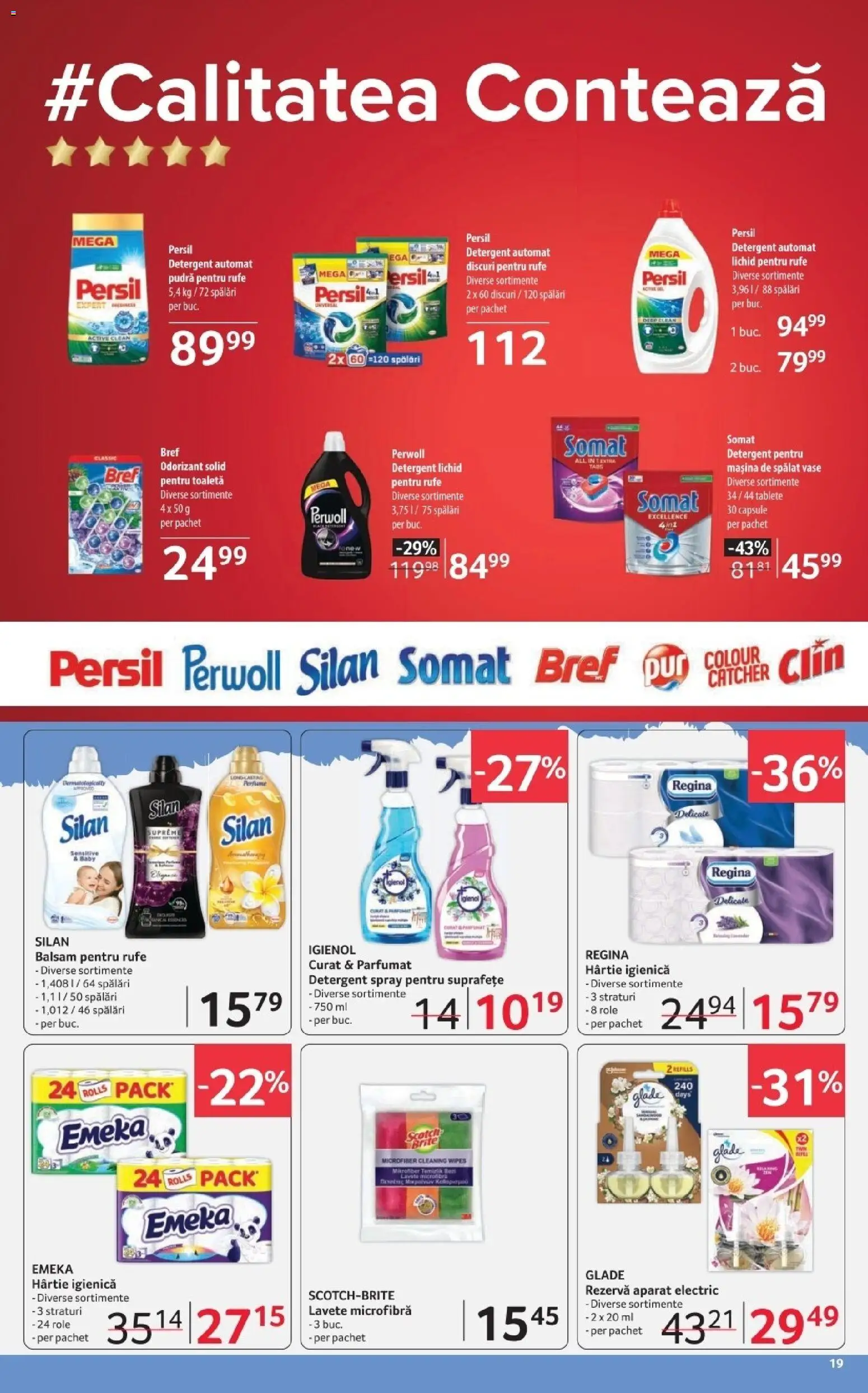 Noul catalog Selgros – valabil de la 23.01.2026 | Pagină: 19 | Produse: Mașină De Spălat Vase, Kedi Ödül Oyuncakları, Balsam, Detergent