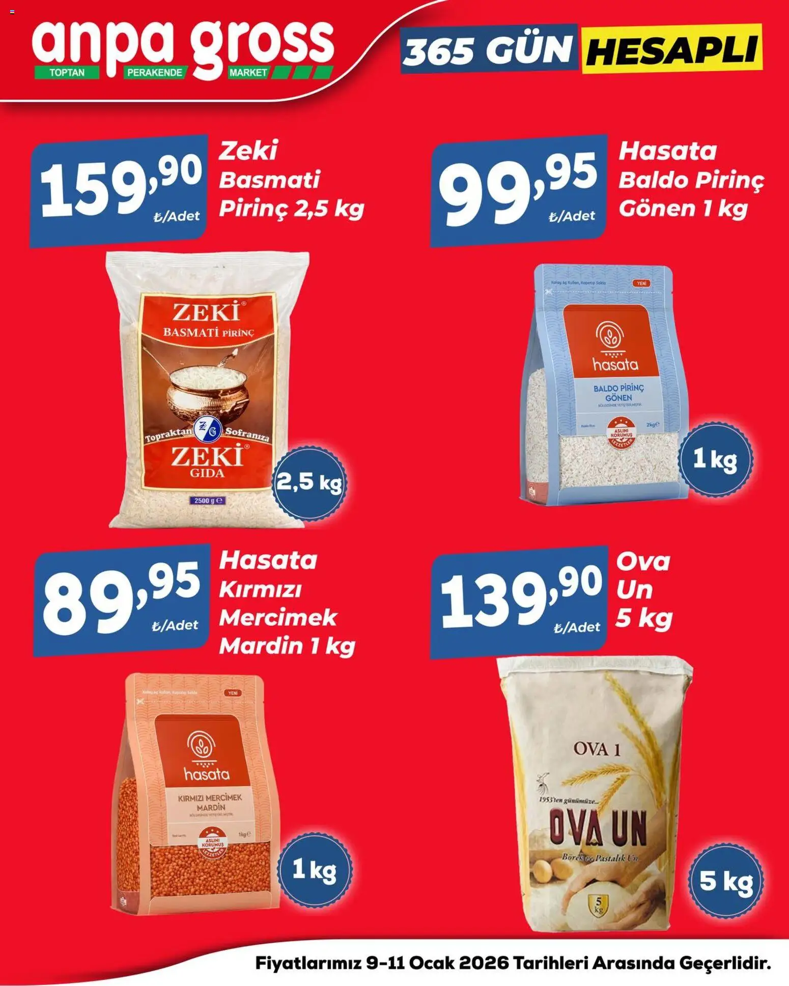 Anpa Gross Hafta Sonu Fırsatları - 09.01.2026 tarihinden itibaren geçerlidir | Sayfa: 1 | Ürünler: Ravioli, Pirinç, Ocak