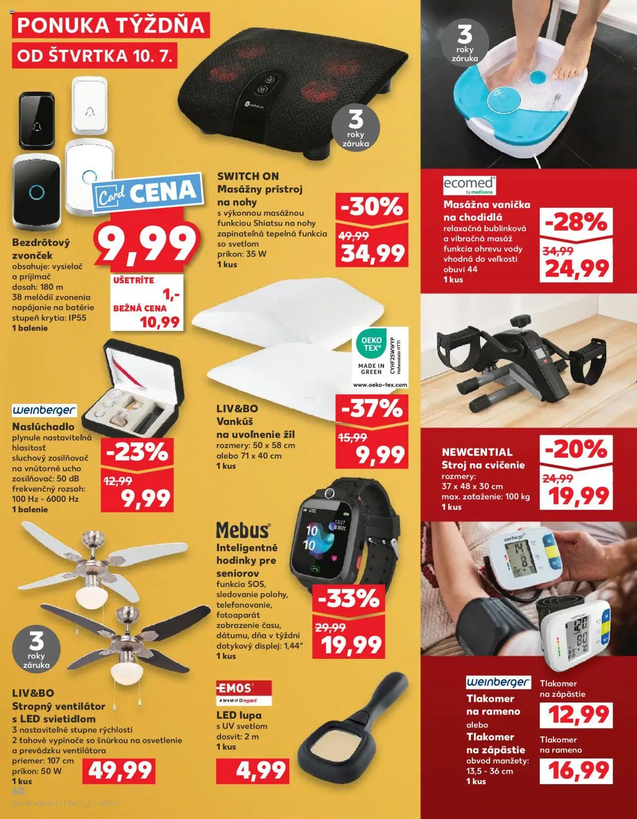 Kaufland Partizánske │ platný od 10.07.2025 | Strana: 60 | Produkty: Monitor, Osvetlenie, Masážny prístroj na nohy, Masážny prístroj