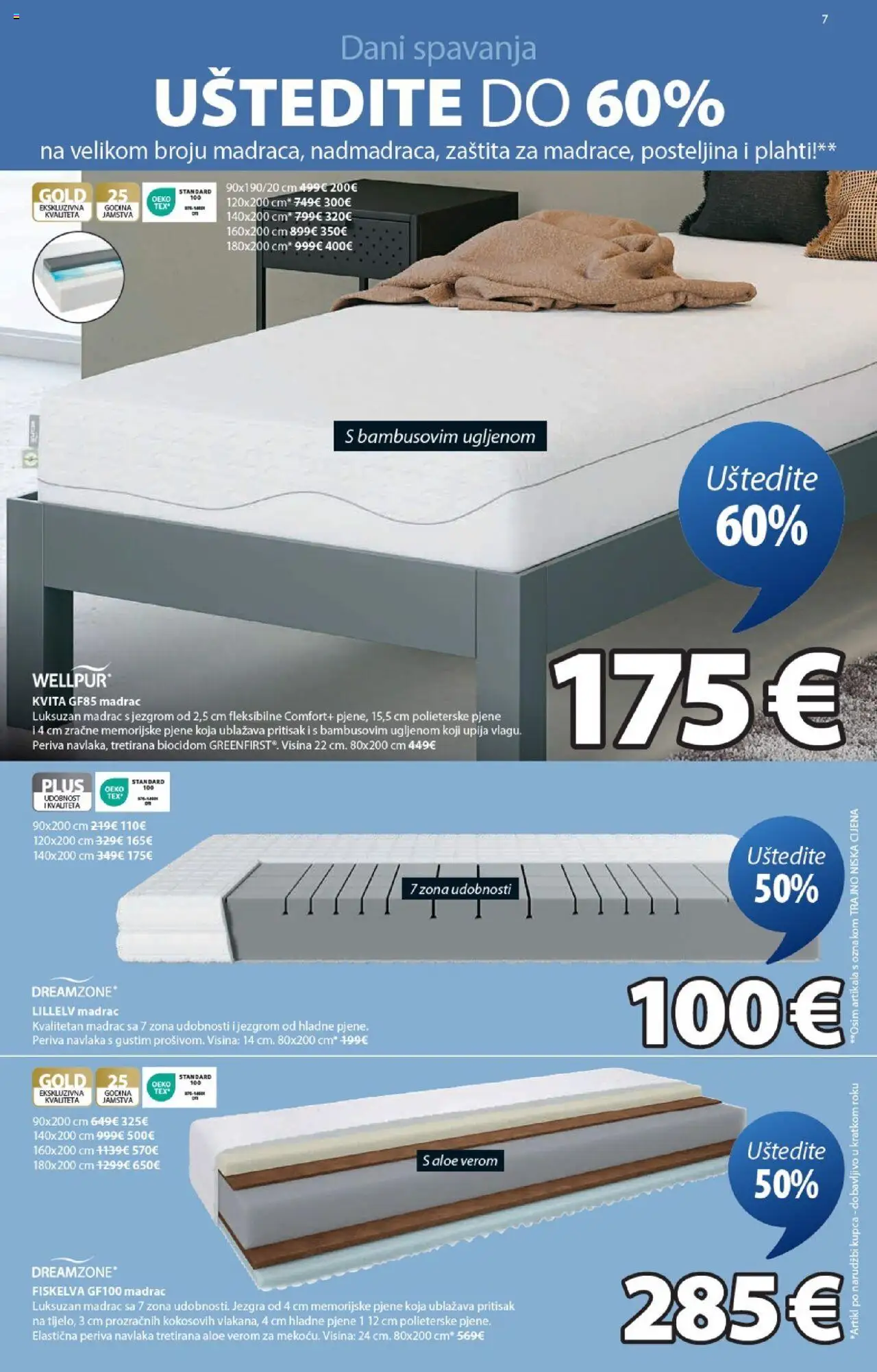 JYSK katalog | vrijedi od 01.10.2025 | Stranica: 7 | Proizvodi: Madrac, Posteljina