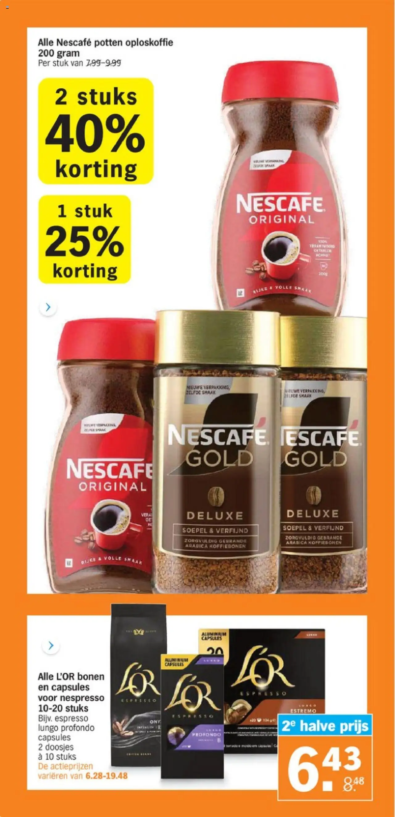  | Pagina: 19 | Producten: Koffiebonen, Oploskoffie, Nescafe