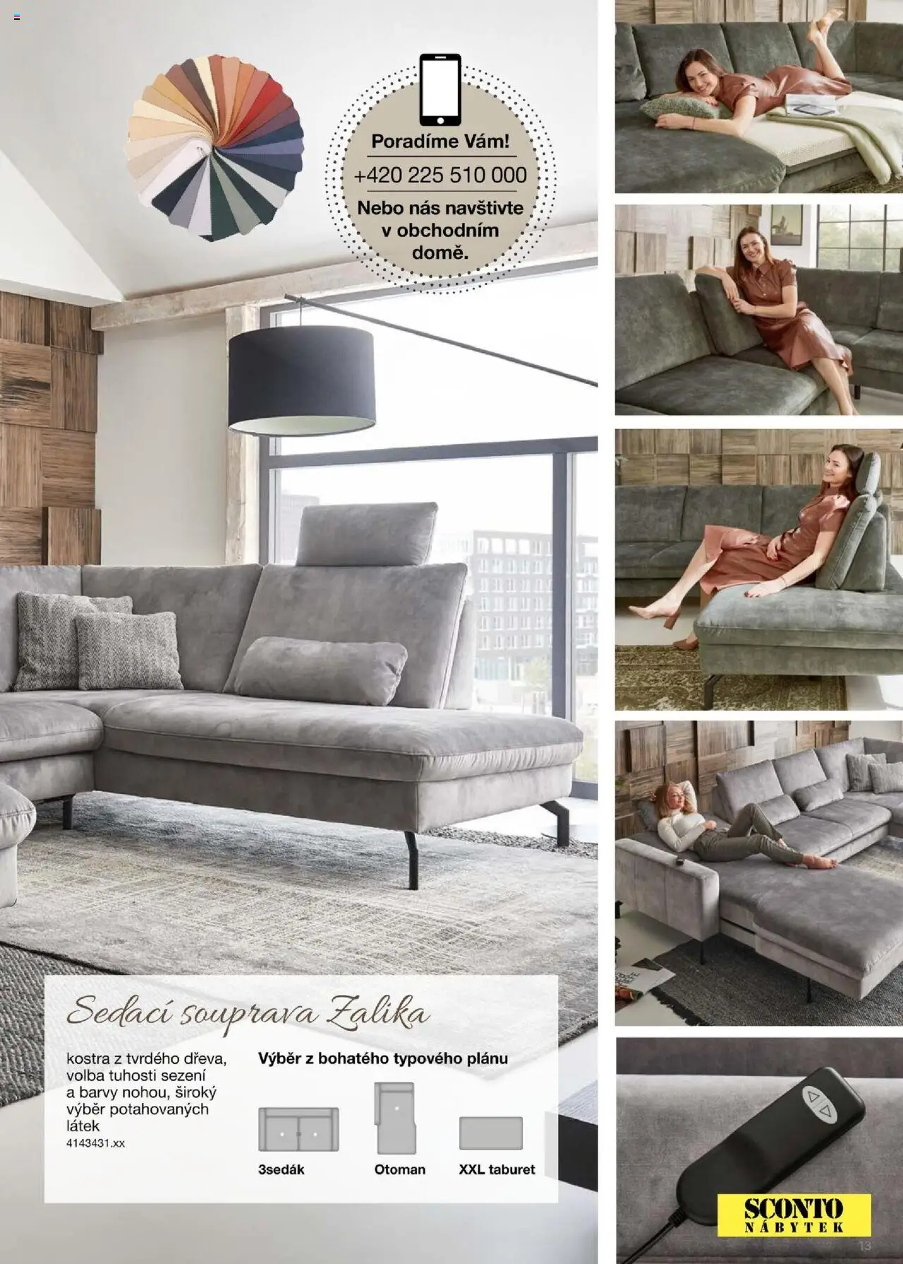 Sconto nábytek katalog - Sedací soupravy od 01.01.2025 | Strana: 13 | Produkty: Sedací souprava, Taburet, Nábytek, Barvy