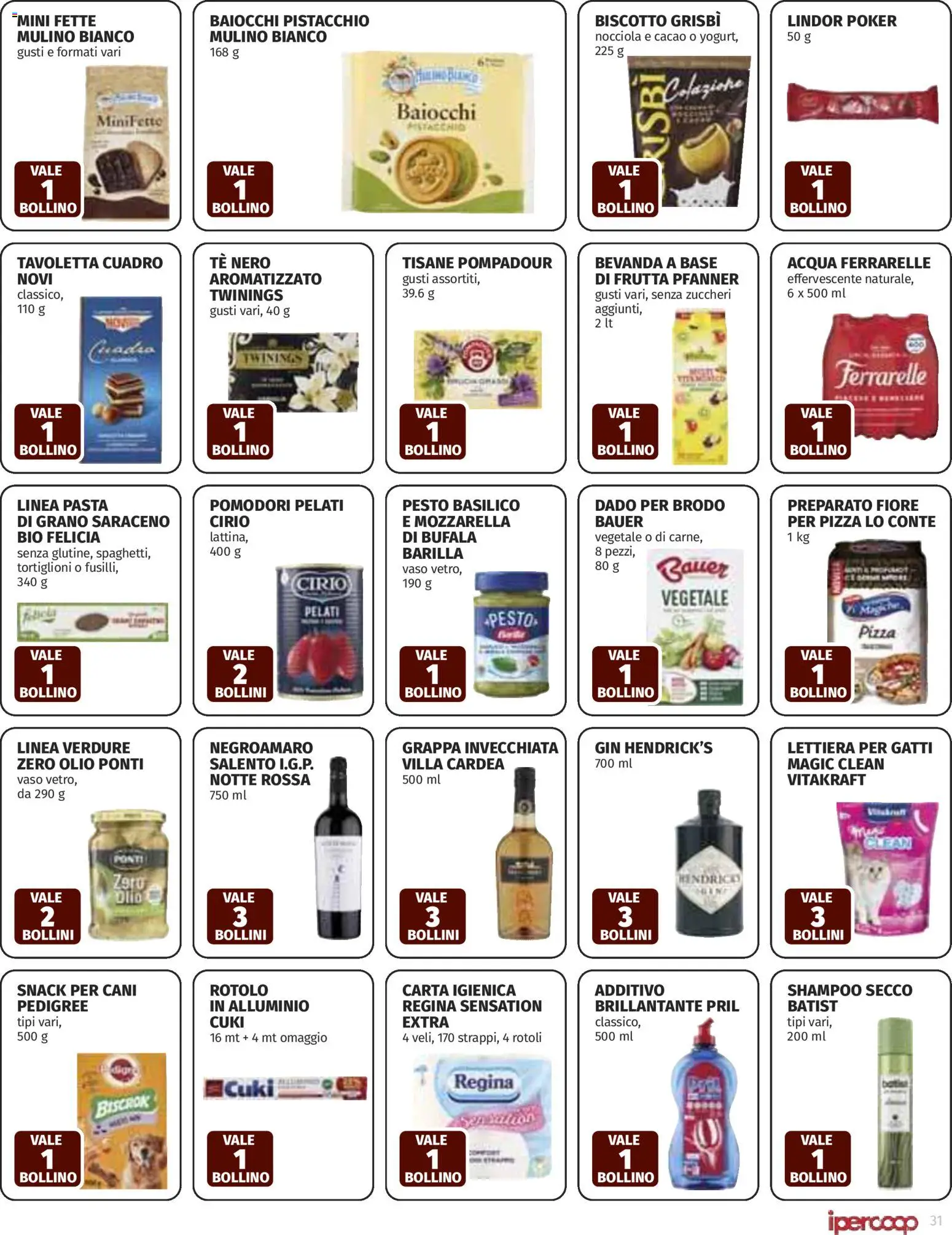 Volantino Ipercoop del 15.01.2026 | Pagina: 31 | Prodotti: Tè, Pomodori, Pasta, Ferrarelle