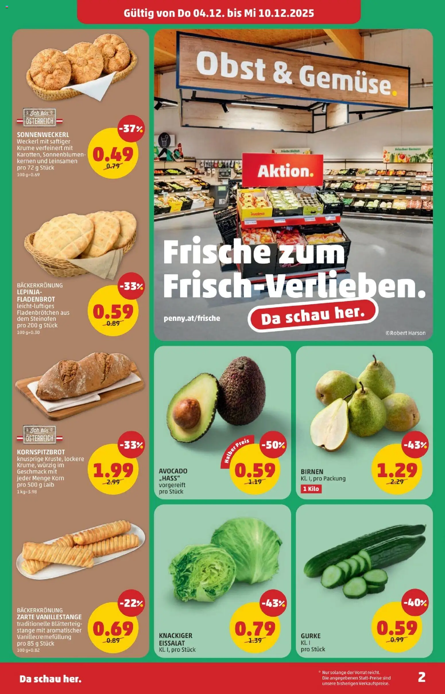 Penny Markt - Eröffnung in 1200 Wien gültig ab 04.12.2025 | Seite: 2 | Produkte: Avocado, Obst