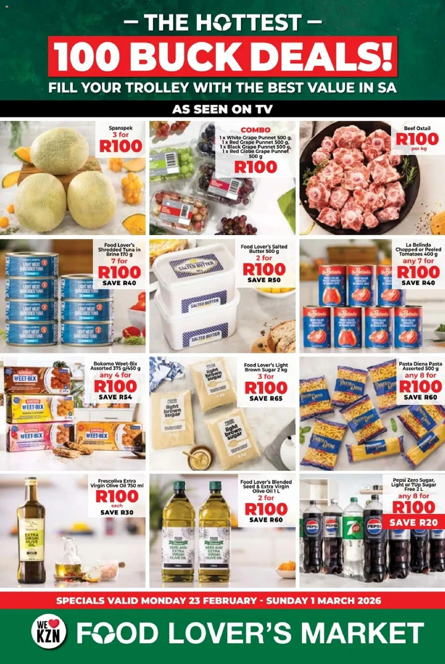 New Food Lover's Market catalogue – valid from 23.02.2025 | Page: 1 | Products: Tuna, Butter, Gin, Sugar