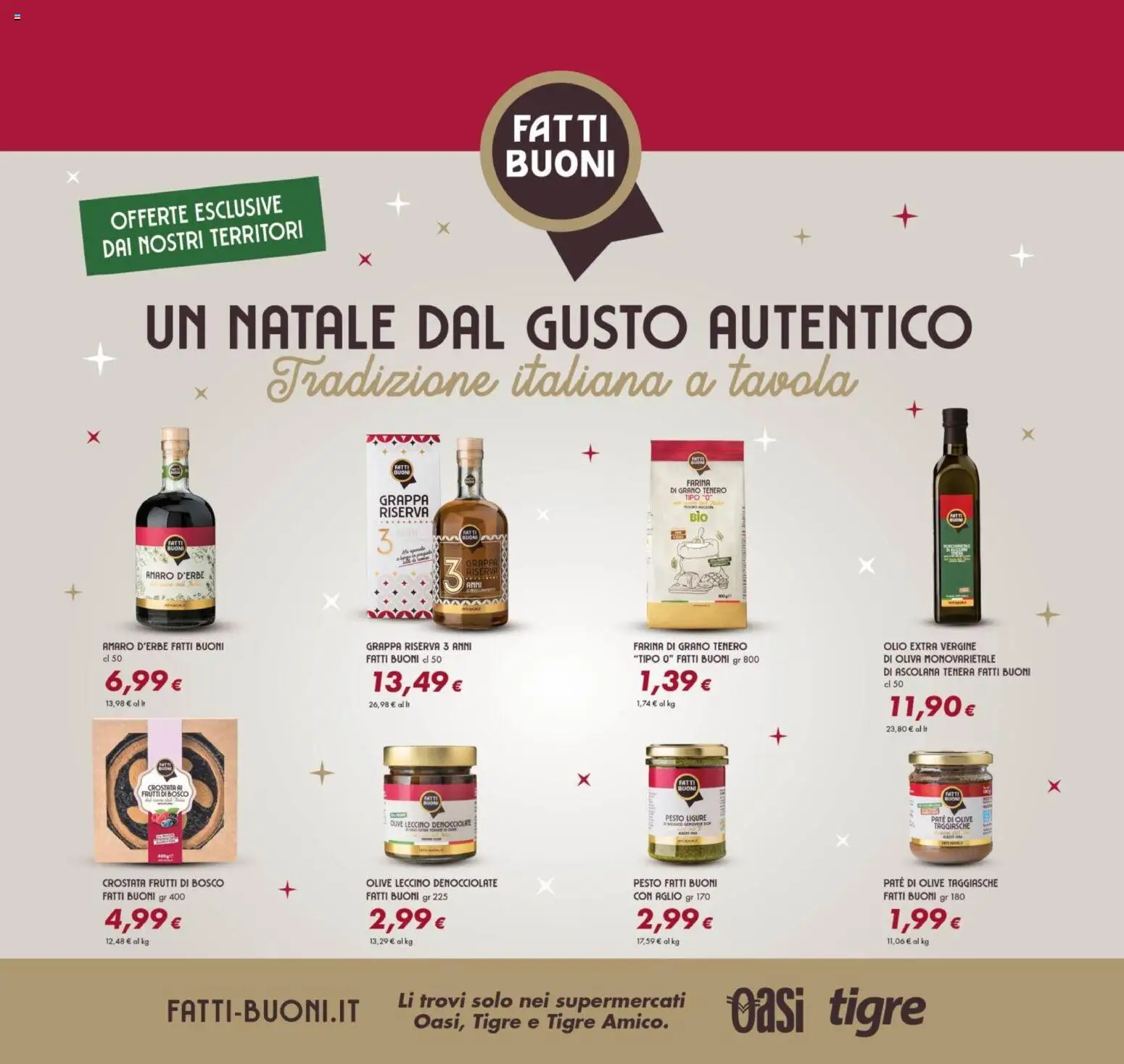 Volantino Tigre del 15.12.2025 | Pagina: 11 | Prodotti: Farina, Pesto, Olio extra vergine, Amaro