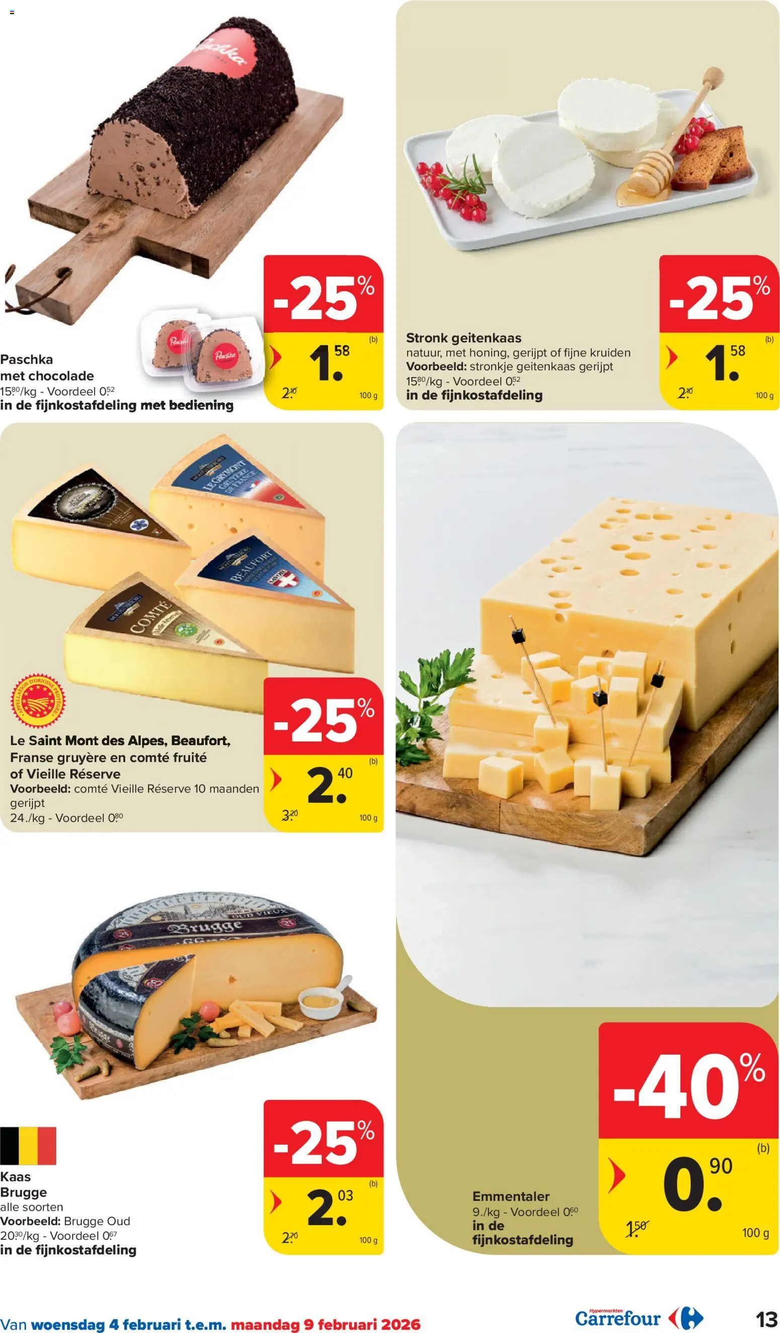 {H1} | Pagina: 13 | Producten: Gruyère, Kaas, Chocolade