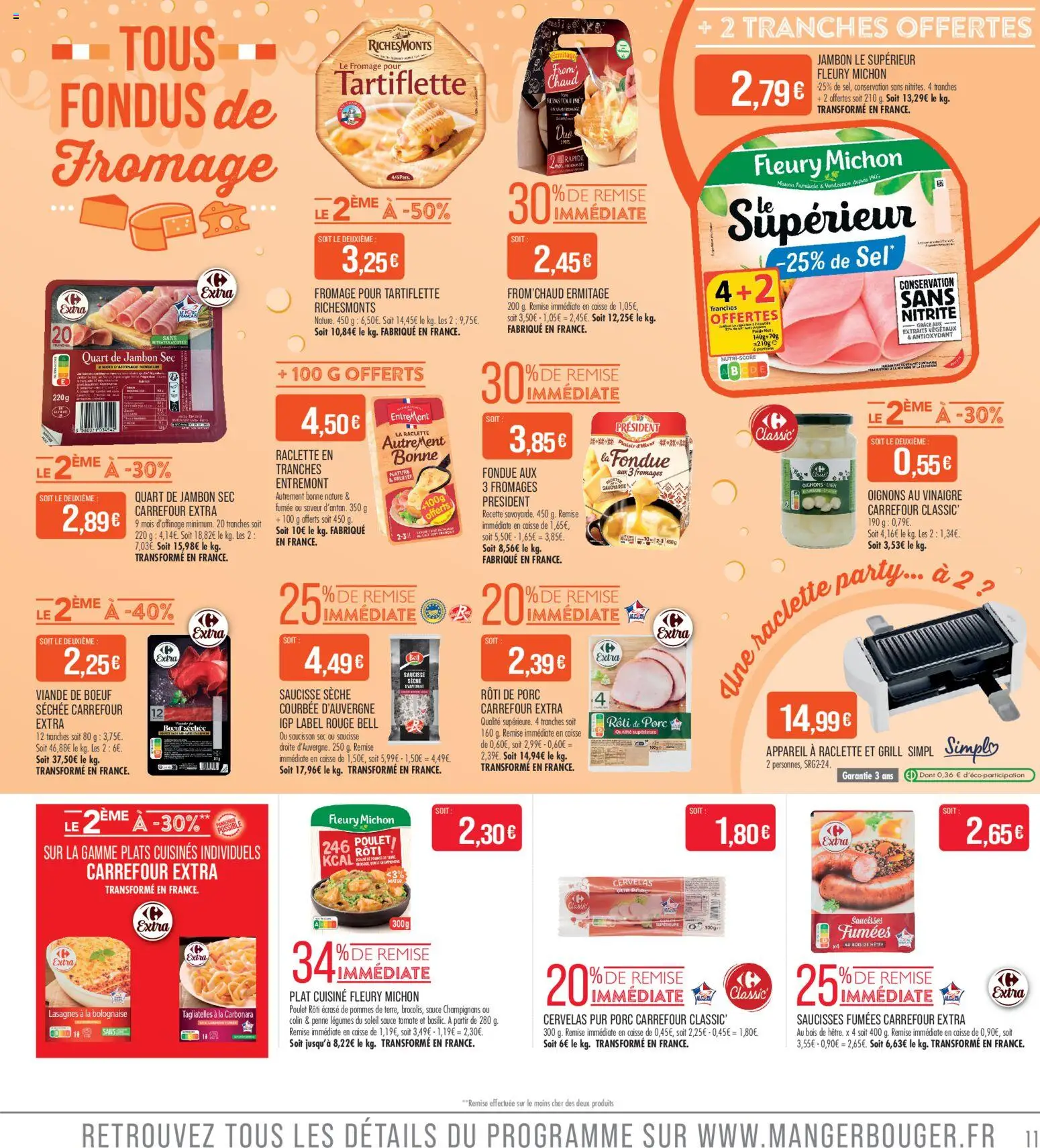 {H1} | Page: 11 | Produits: Sel, Lasagnes, Vinaigre, Fromage pour tartiflette