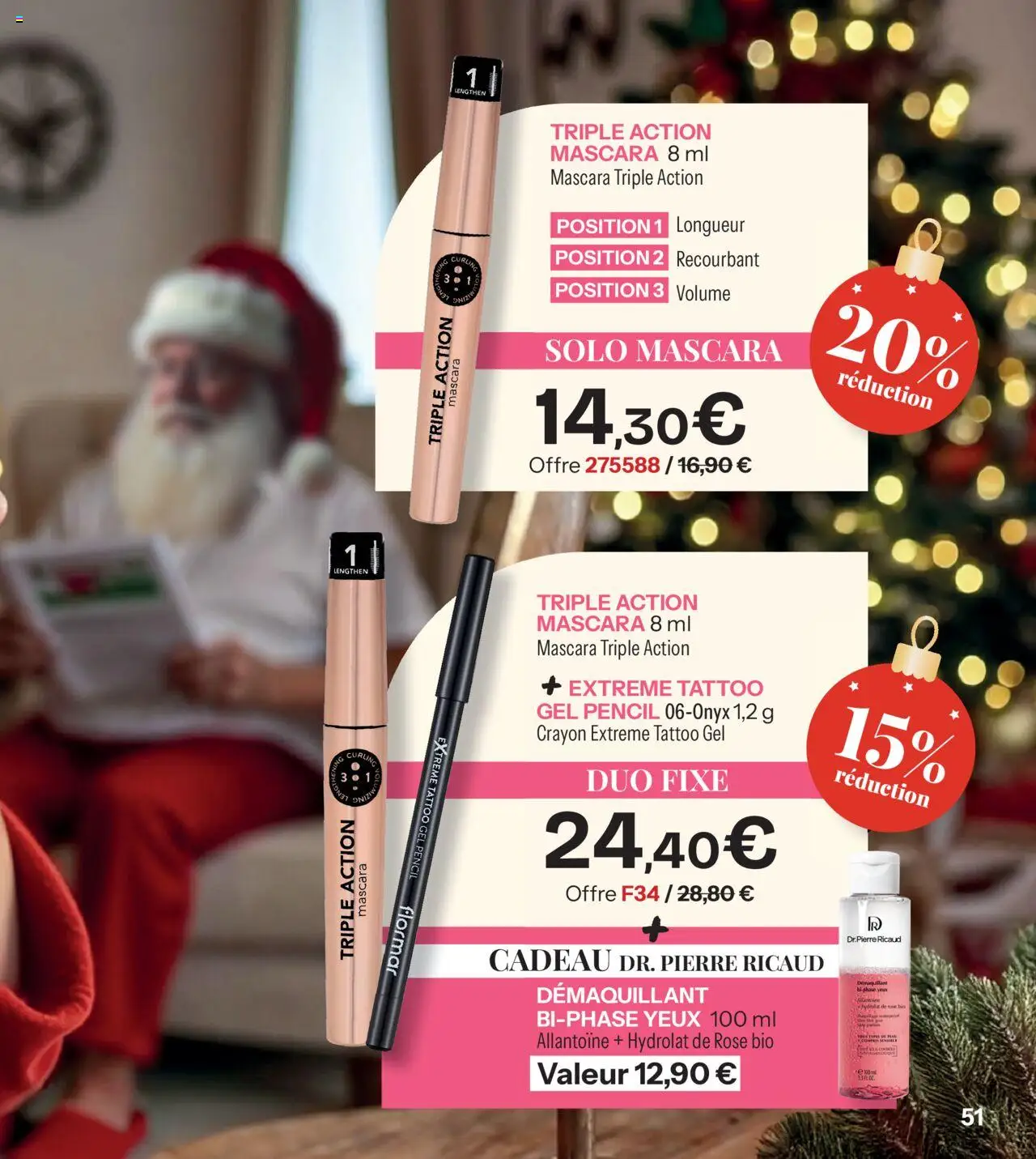 {H1} | Page: 51 | Produits: Démaquillant, Mascara, Crayon