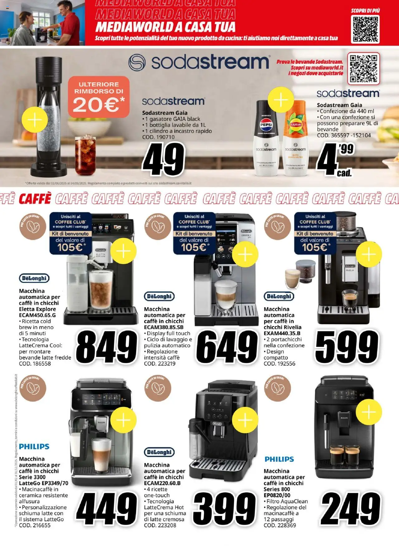 Volantino Media World del 07.08.2025 | Pagina: 21 | Prodotti: Gasatore, Caffè, Zucchero, Bottiglia