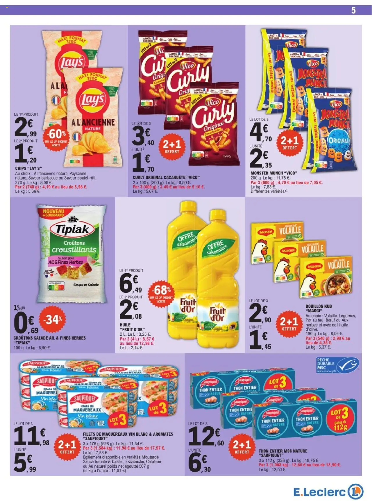  | Page: 5 | Produits: Volaille, Thon, Huile, Vin